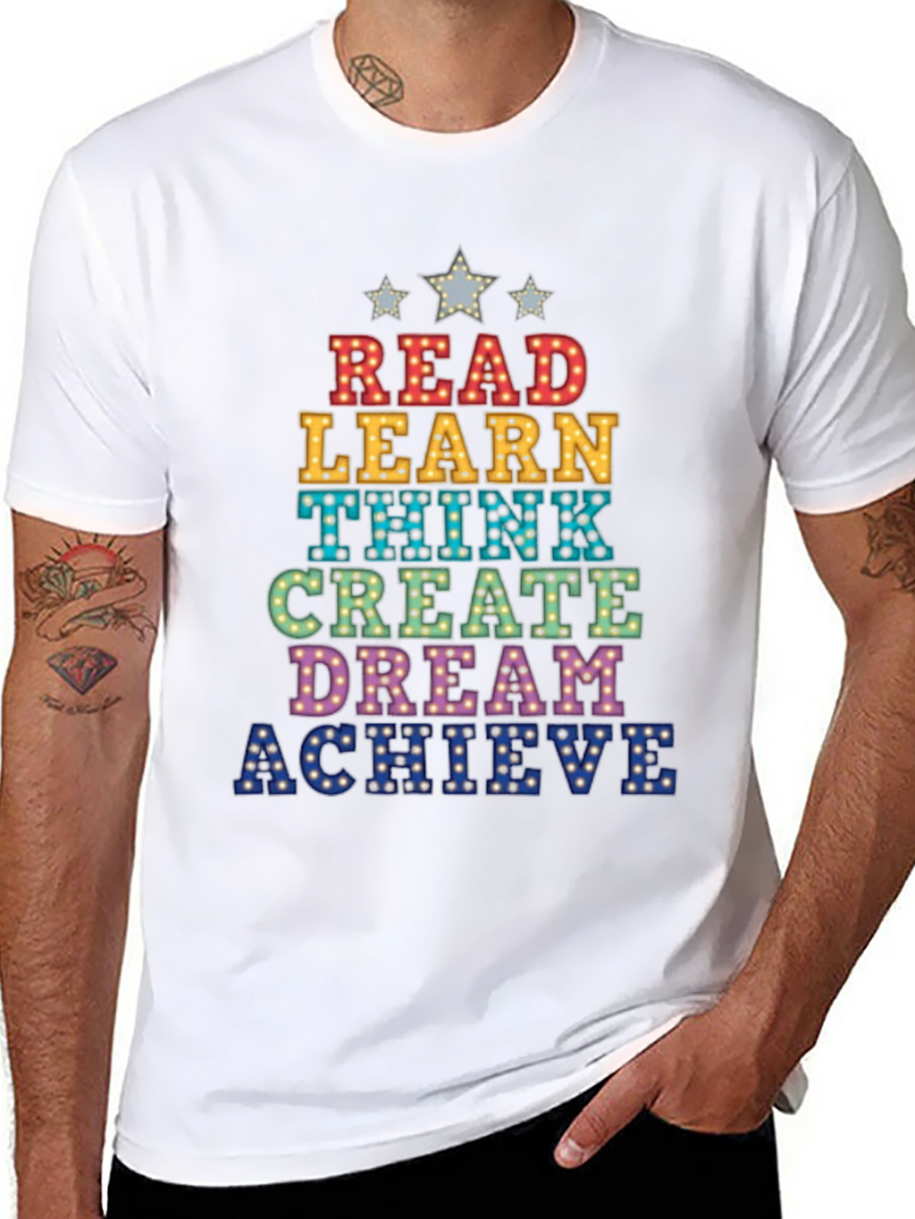 Read Learn Think Graphic Tee