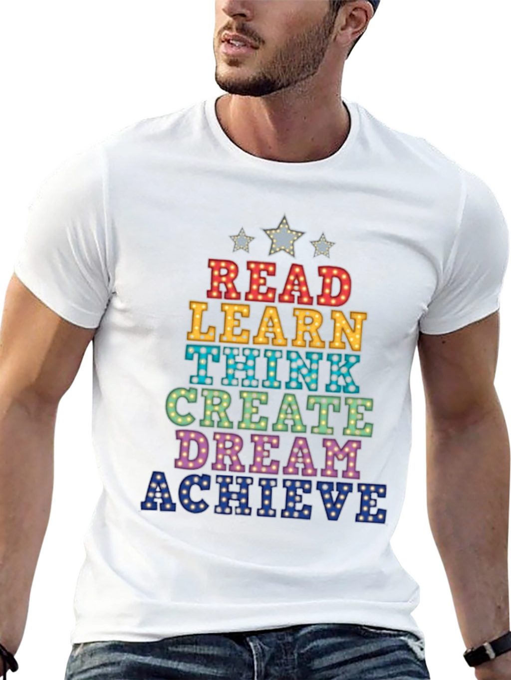 Read Learn Think Graphic Tee