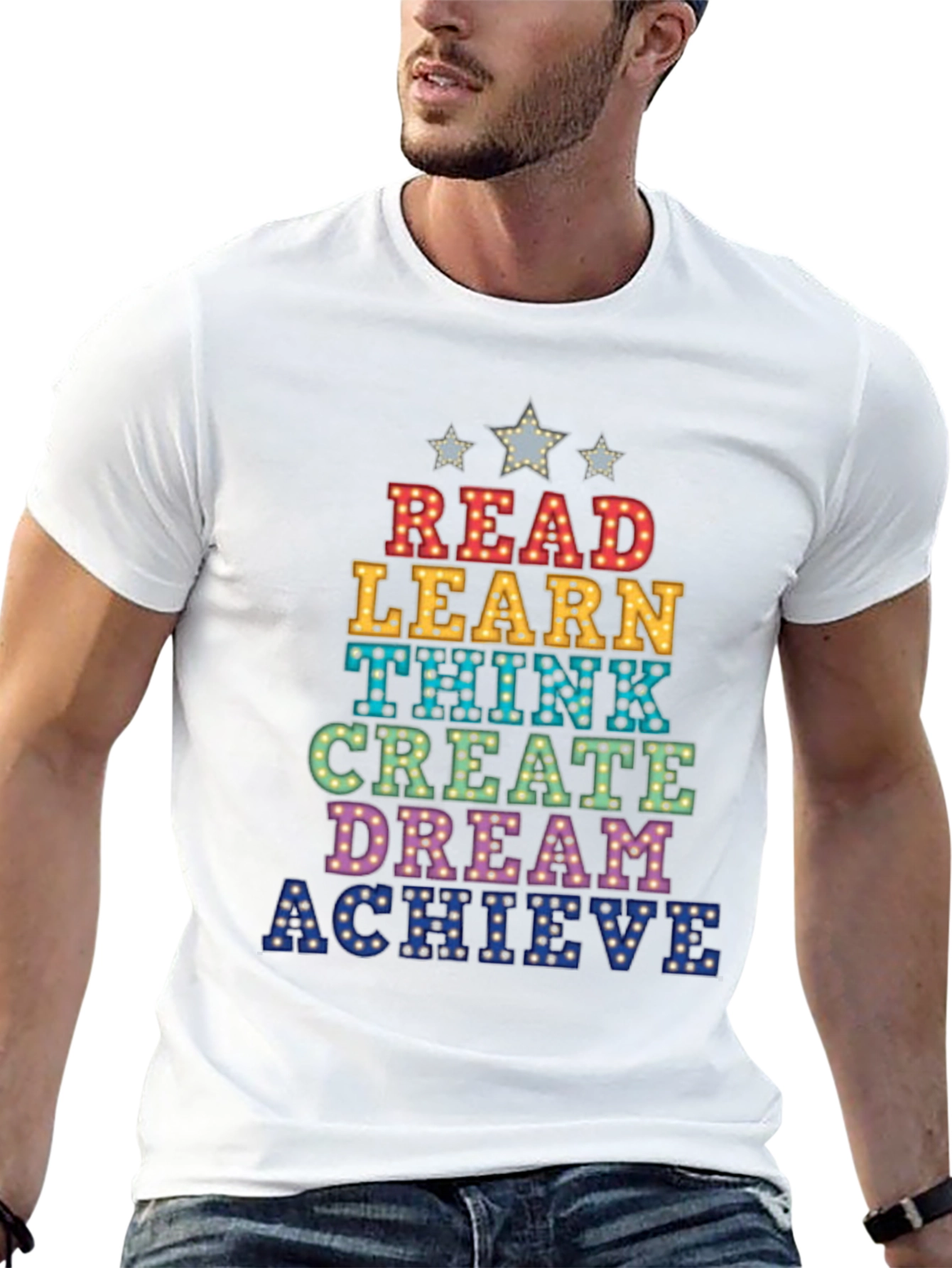 Read Learn Think Graphic Tee