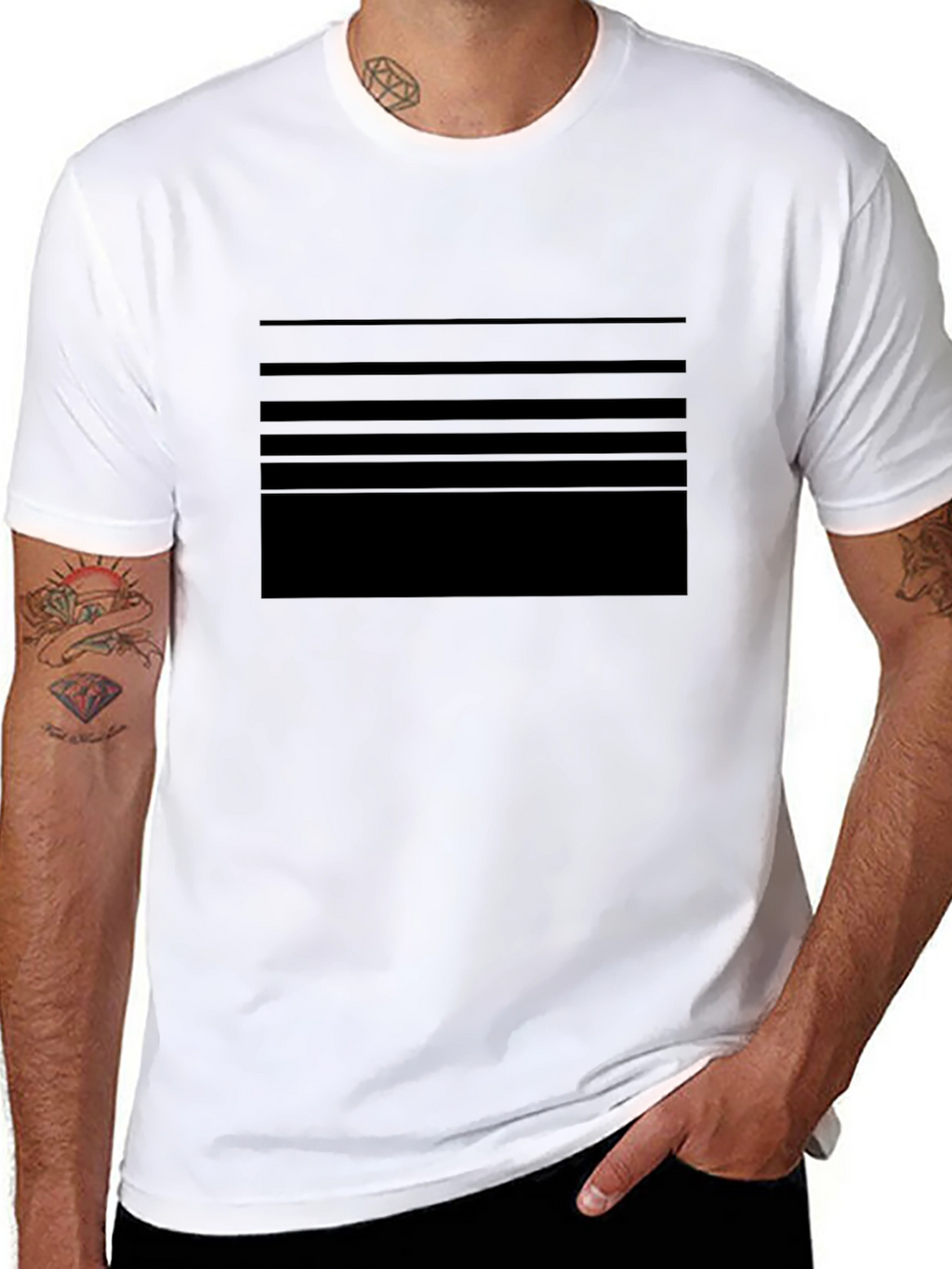 Striped Black T-Shirt - Modern Casual Style