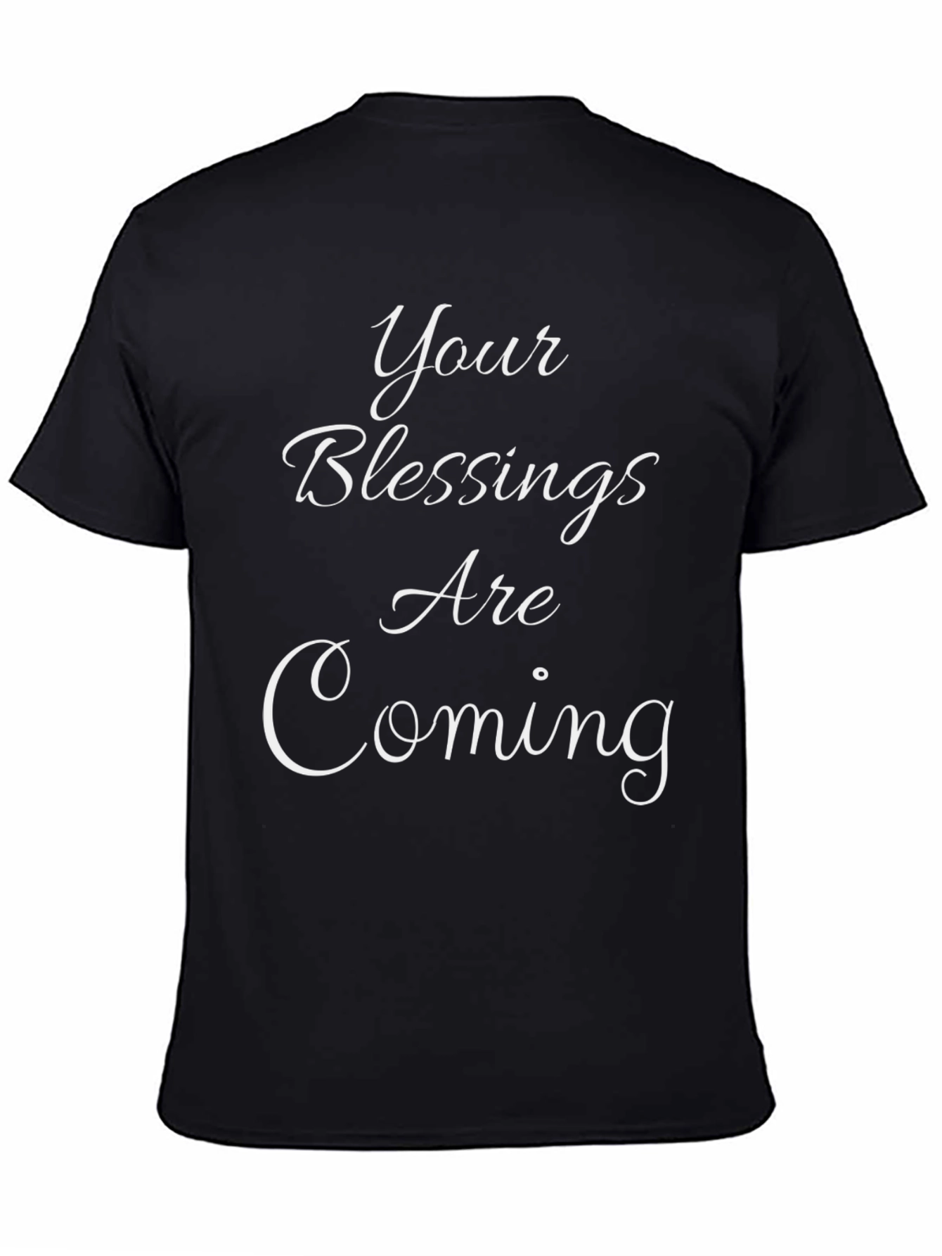 Blessings Coming Black Graphic Tee