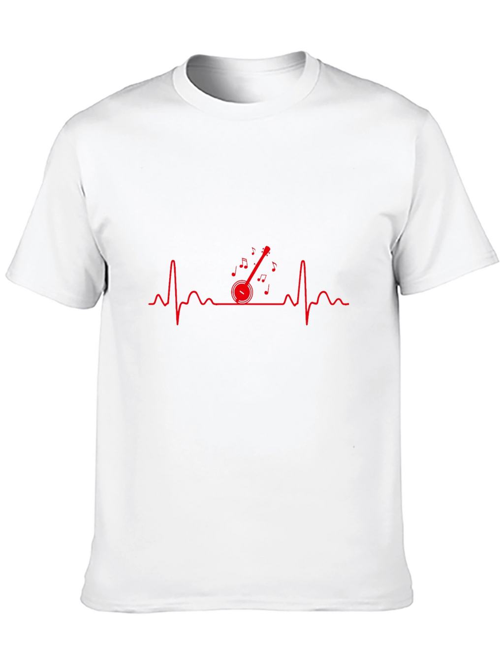 Banjo Heartbeat Graphic Tee - Music Lover T-Shirt