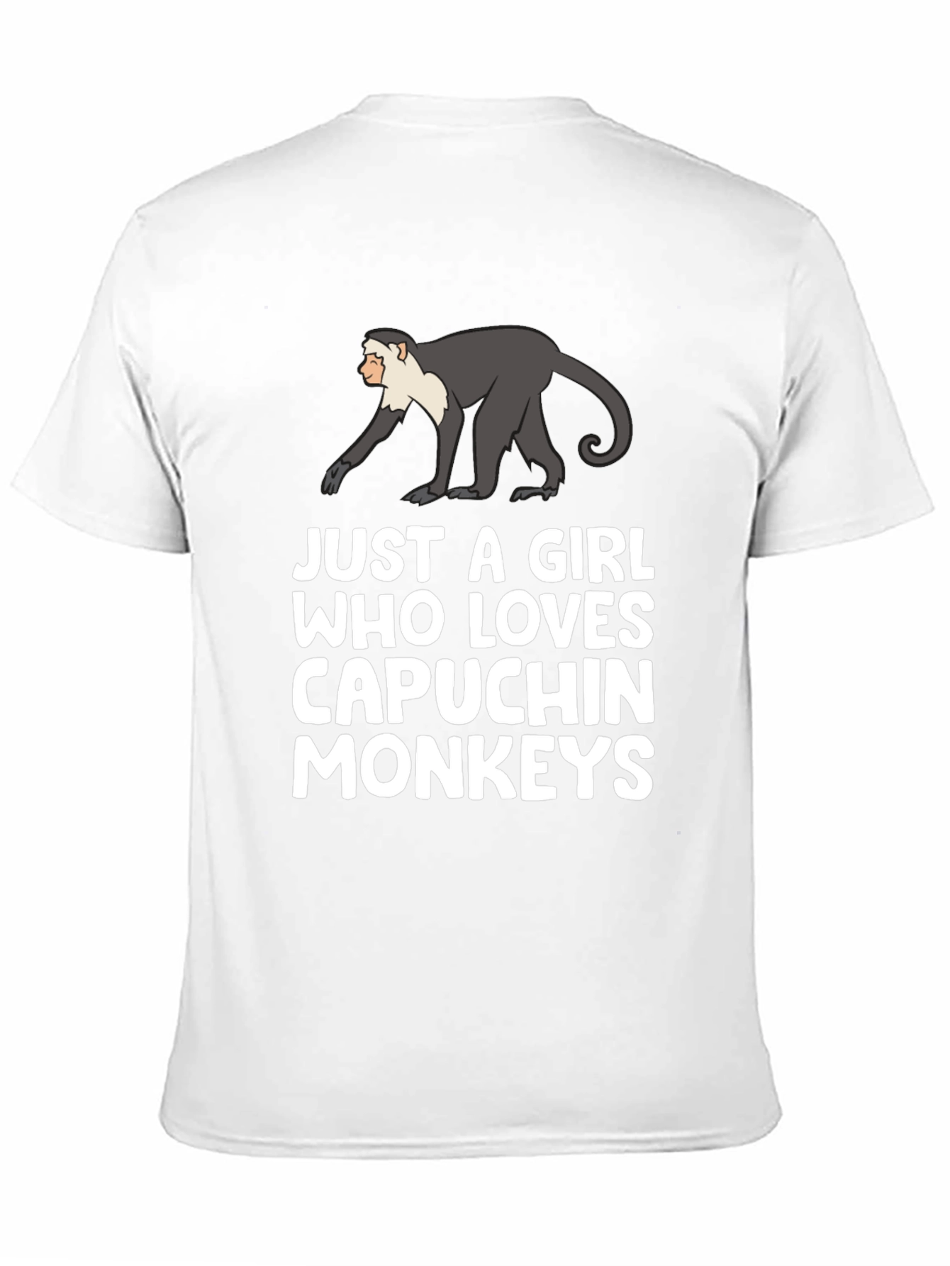 Capuchin Monkey Lover T-Shirt - Black