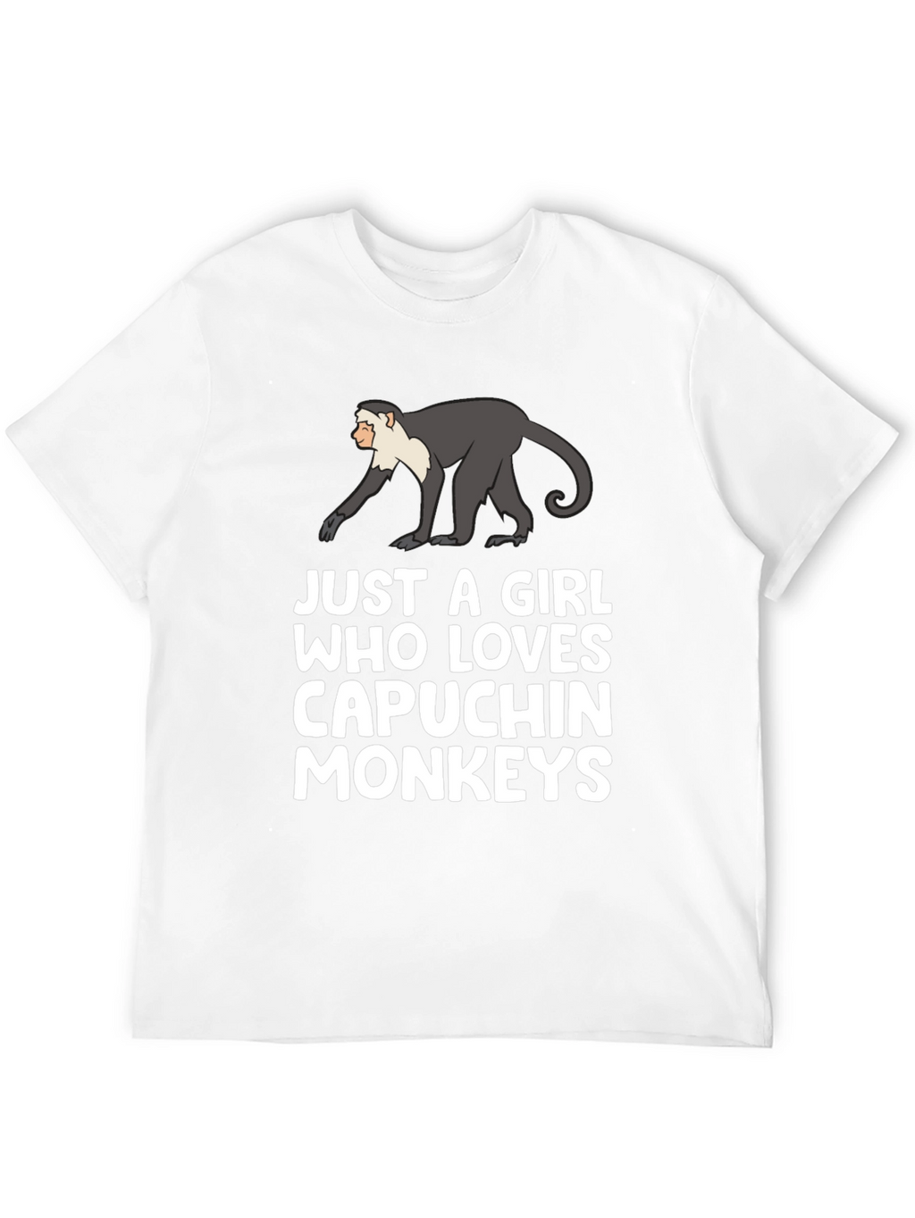 Capuchin Monkey Lover T-Shirt - Black