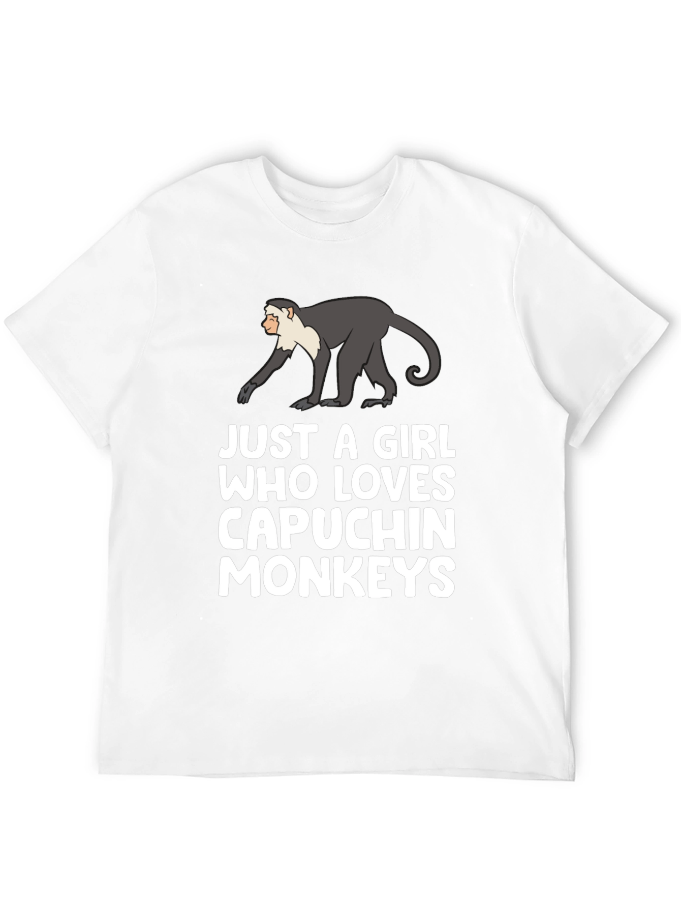 Capuchin Monkey Lover T-Shirt - Black