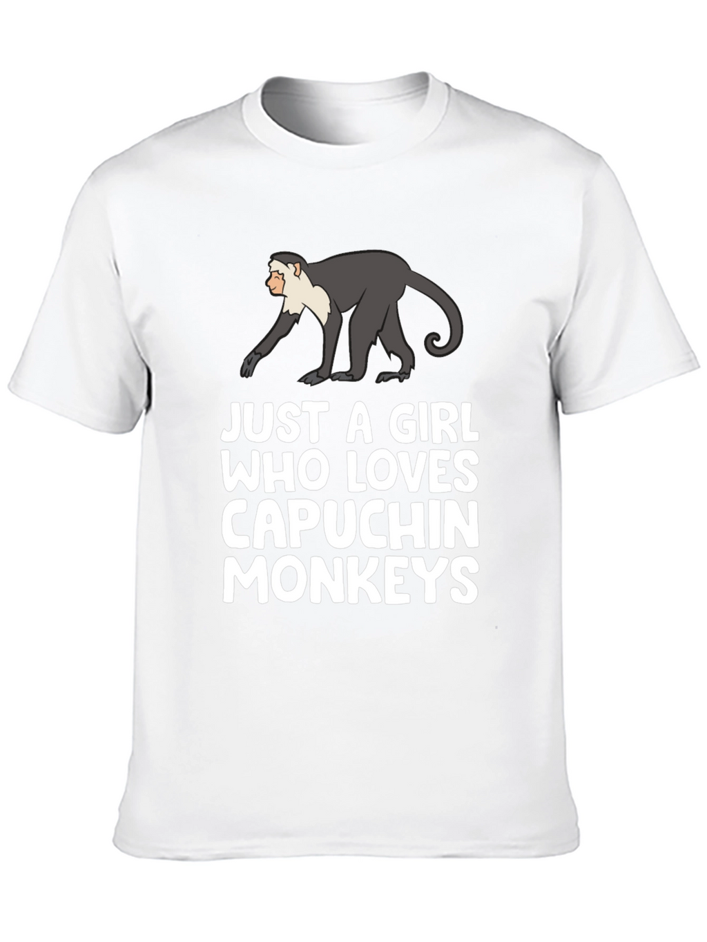 Capuchin Monkey Lover T-Shirt - Black