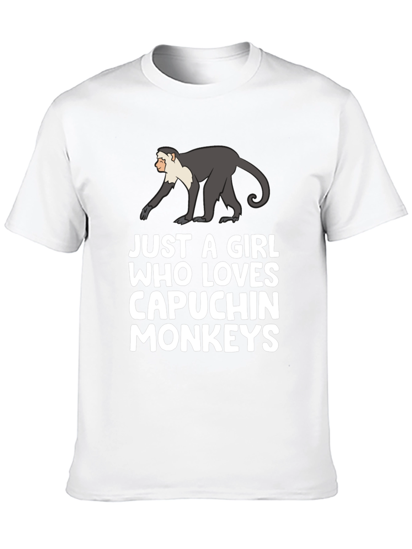 Capuchin Monkey Lover T-Shirt - Black