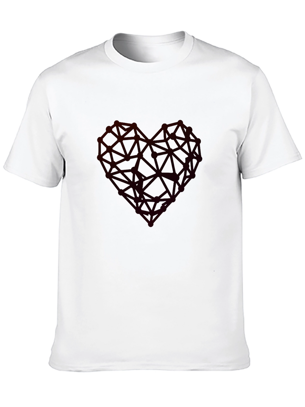 Geometric Heart Graphic Tee - Modern Casual Wear