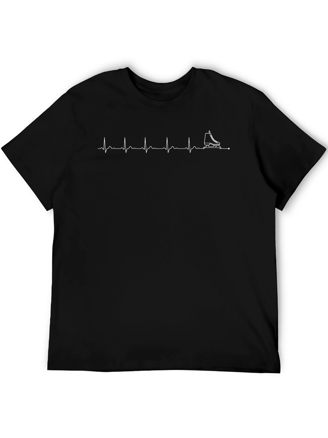 Skateboarding Heartbeat T-Shirt - Black
