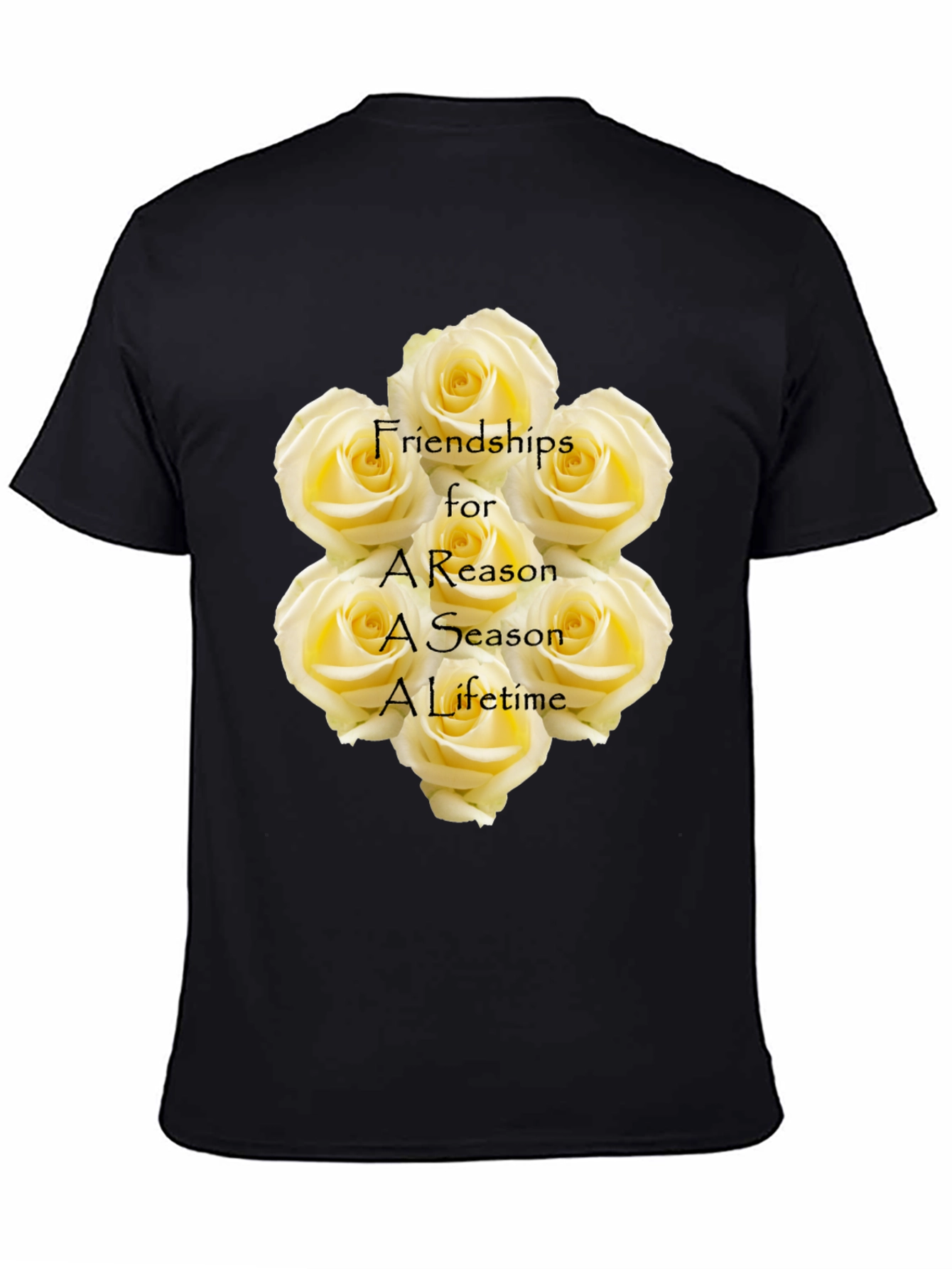 Friendship Roses Black T-Shirt