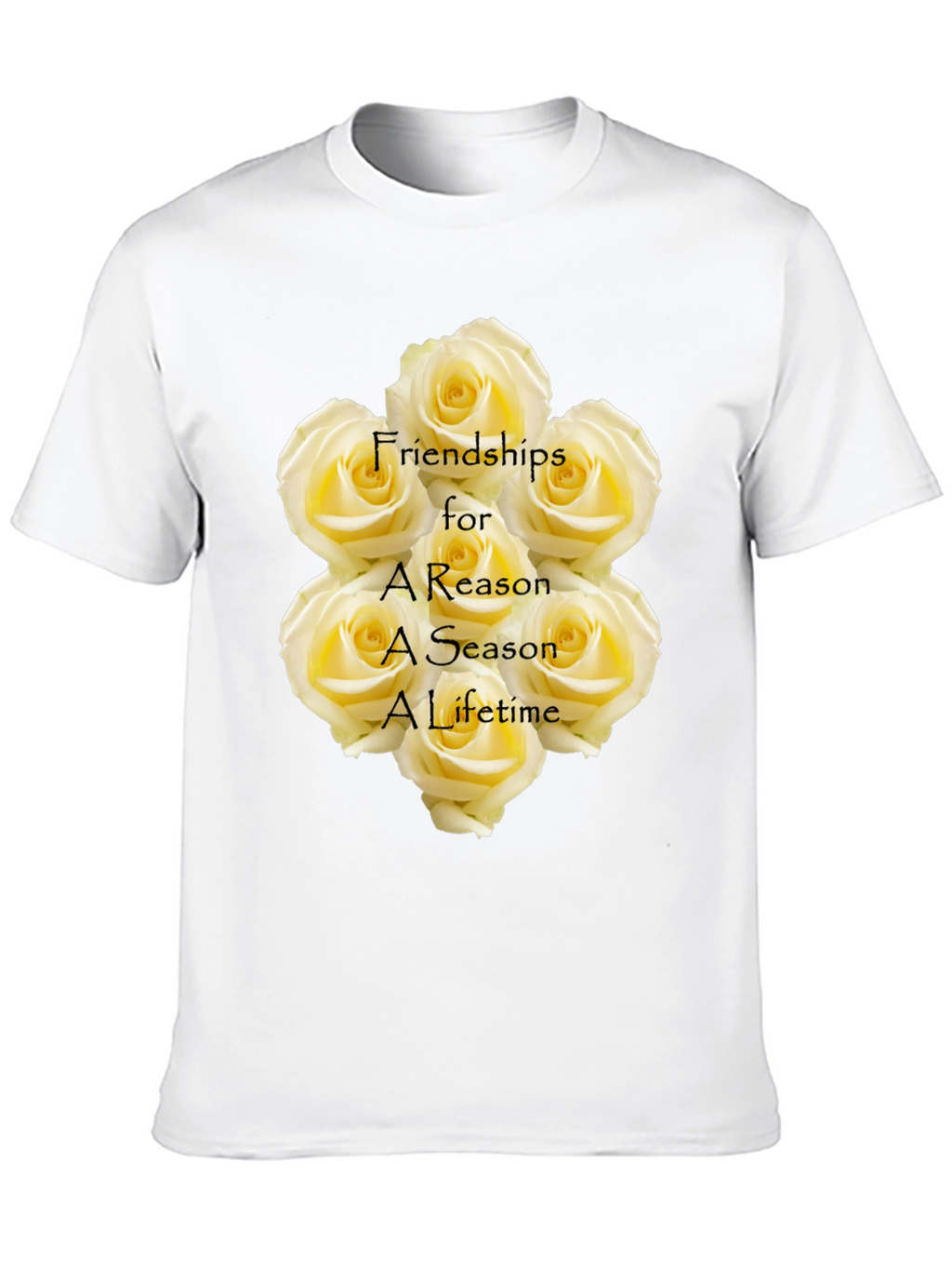 Friendship Roses Black T-Shirt