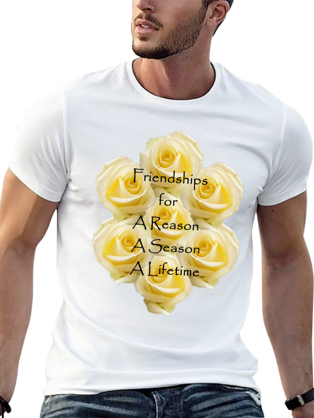 Friendship Roses Black T-Shirt