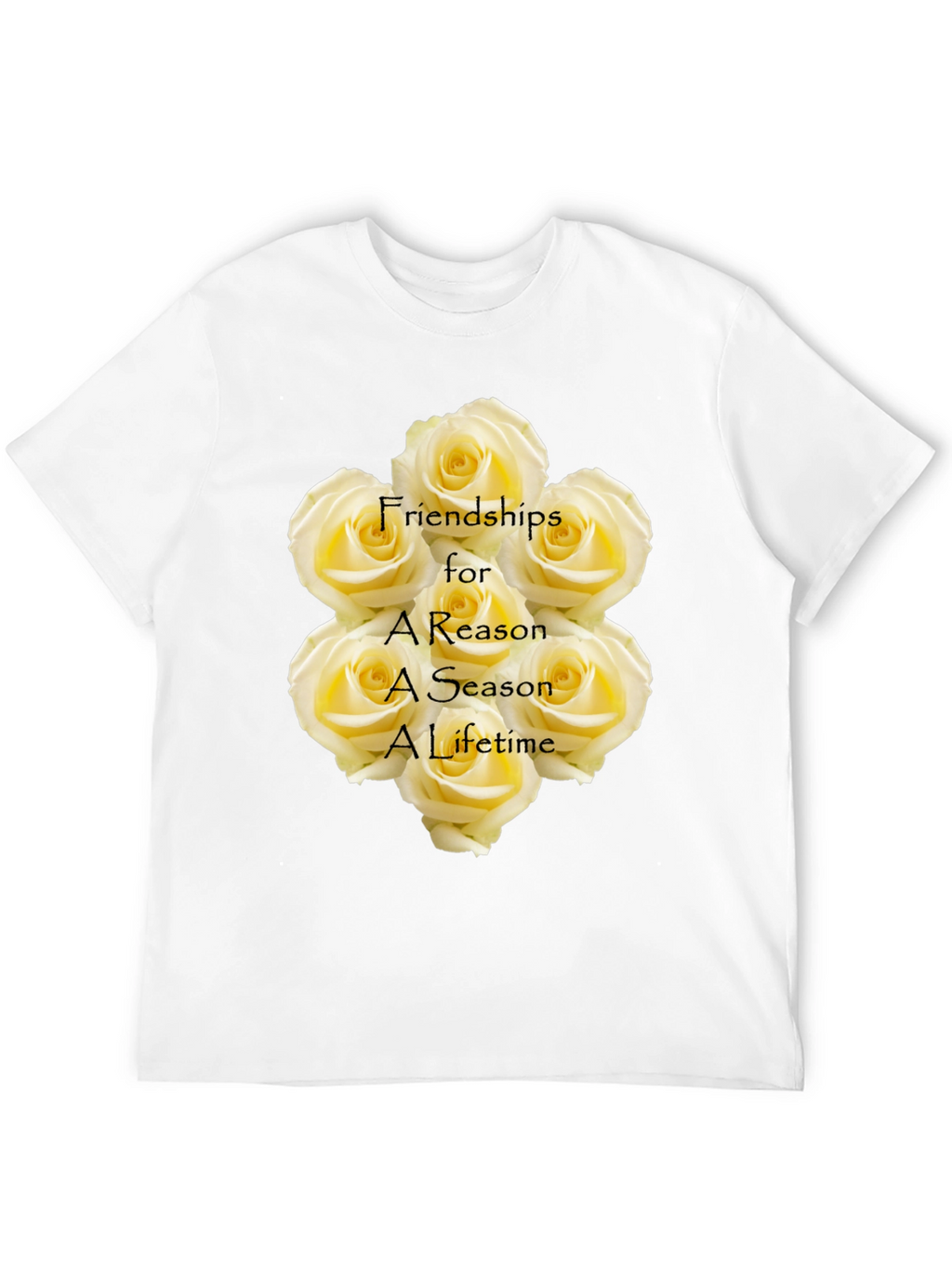 Friendship Roses Black T-Shirt