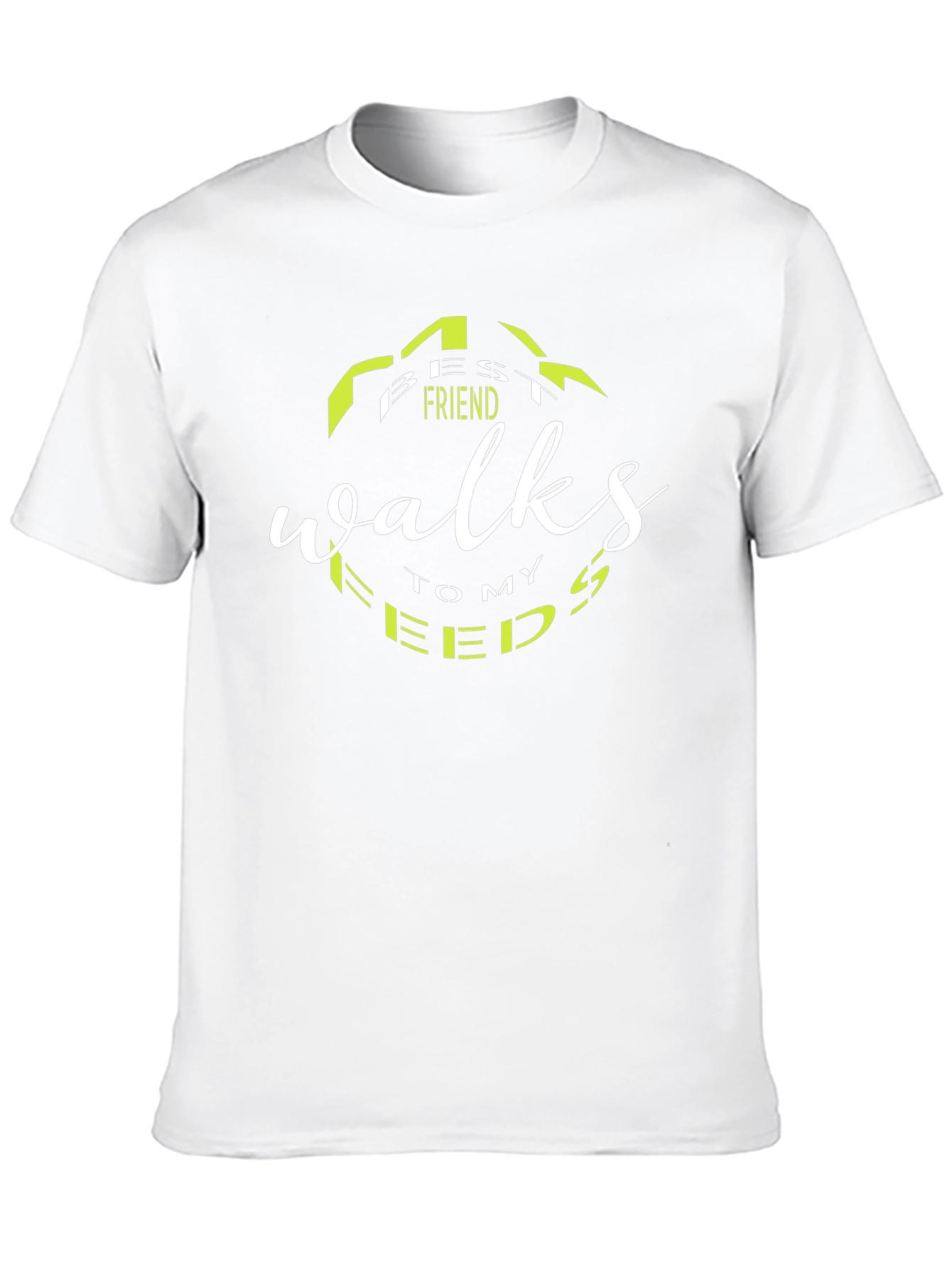 Best Friend Walks To My Feeds Black T-Shirt