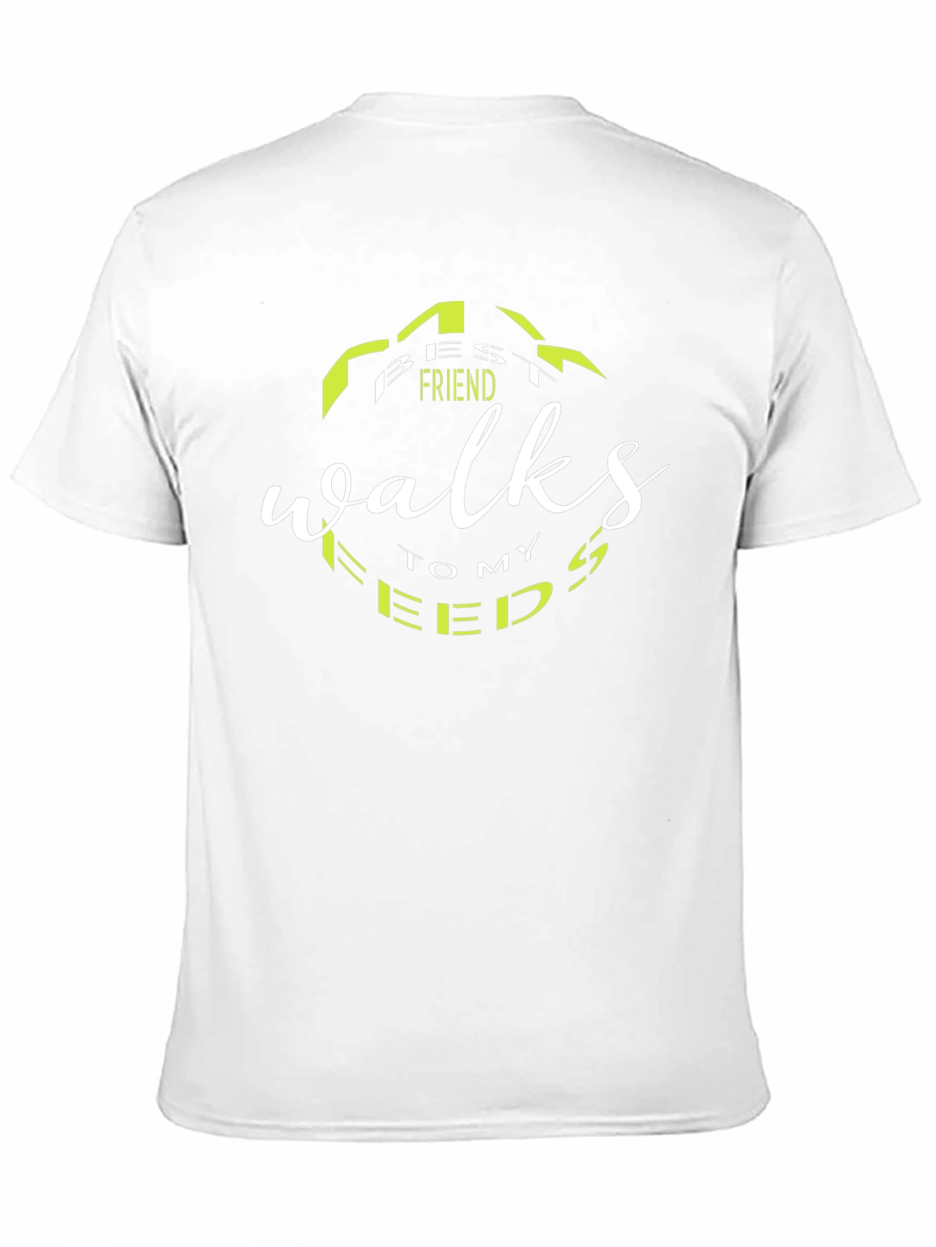 Best Friend Walks To My Feeds Black T-Shirt