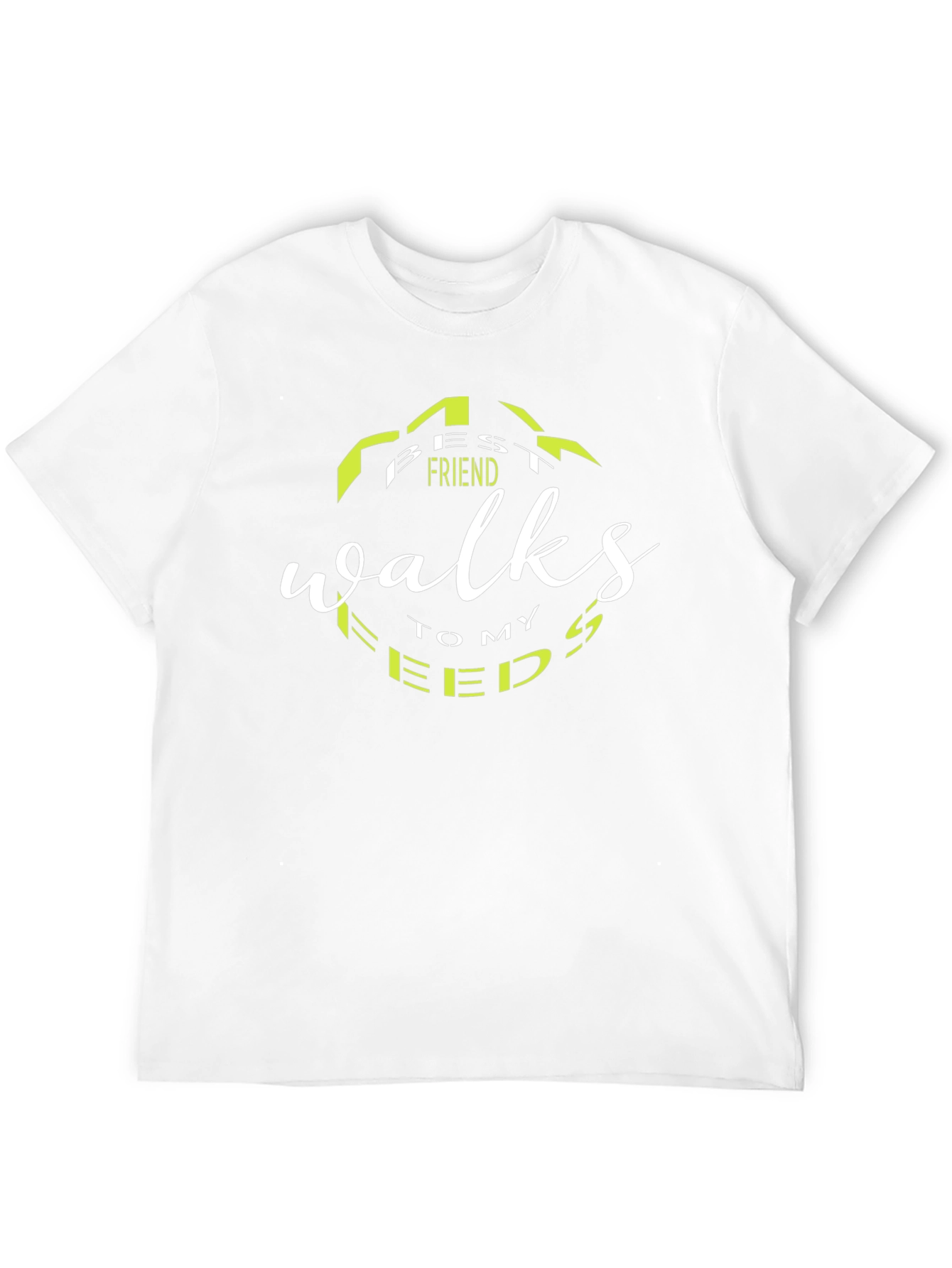 Best Friend Walks To My Feeds Black T-Shirt