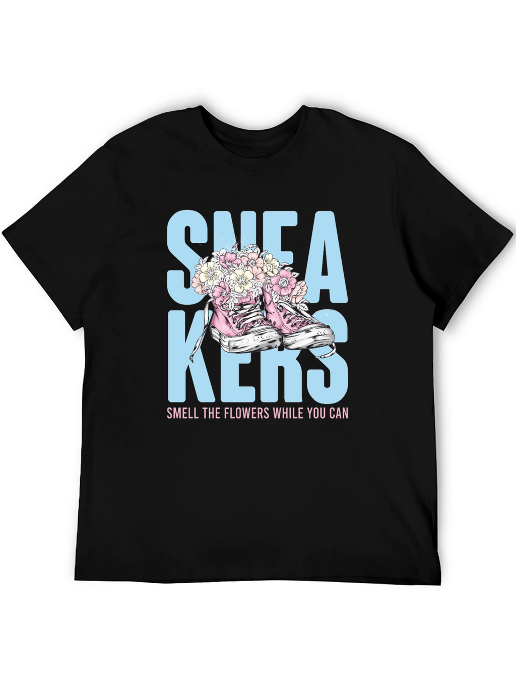 Sneakers and Flowers Graphic Tee
