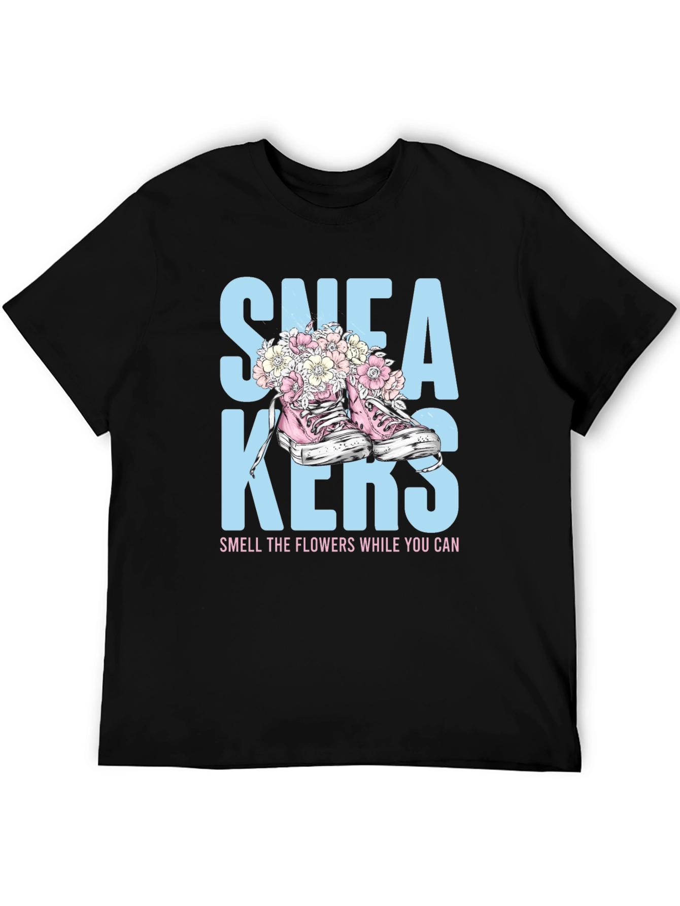 Sneakers and Flowers Graphic Tee