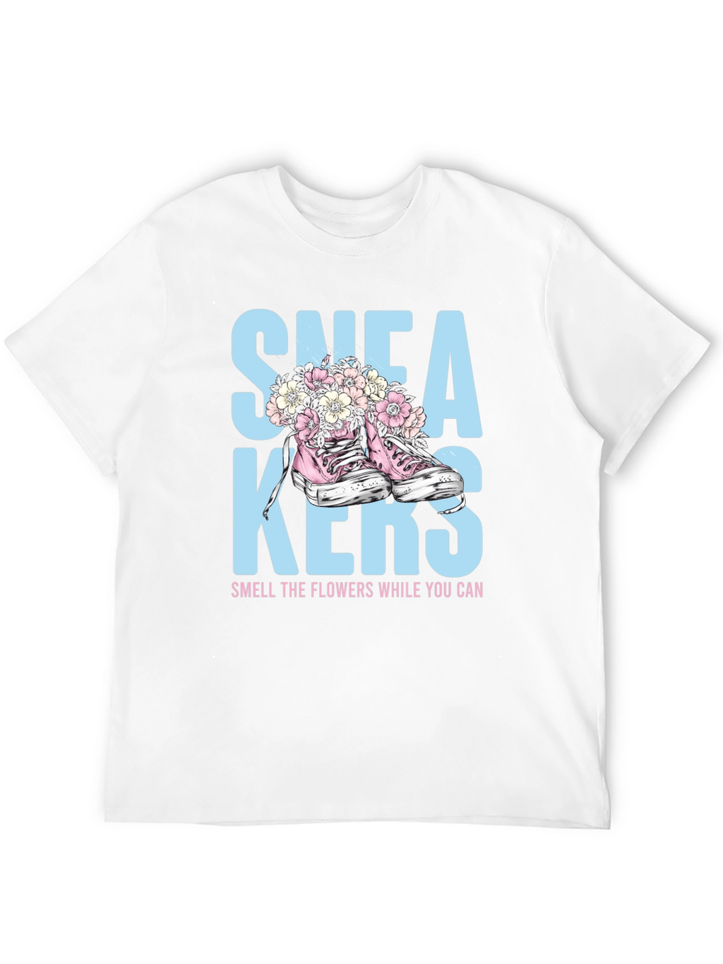 Sneakers and Flowers Graphic Tee