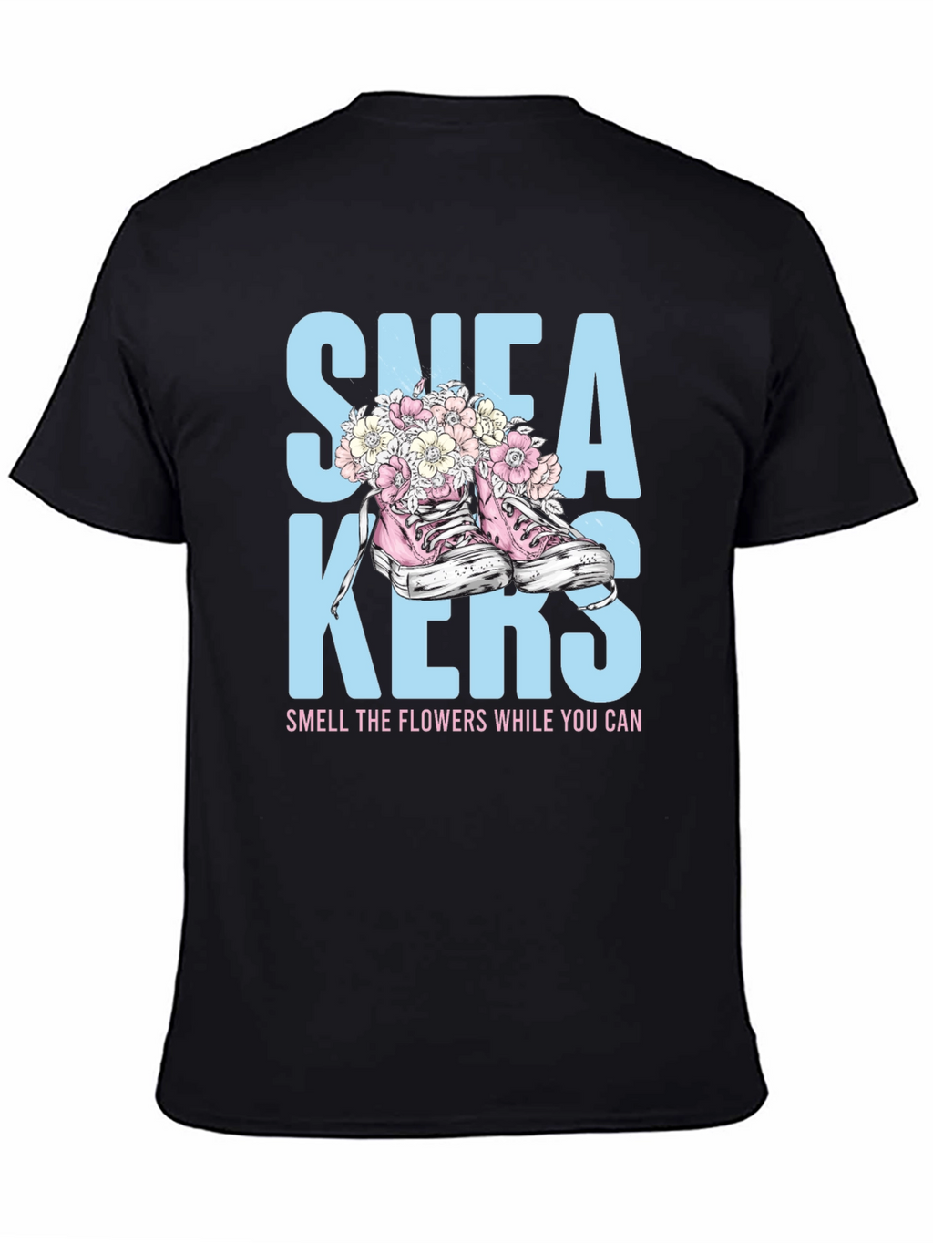 Sneakers and Flowers Graphic Tee