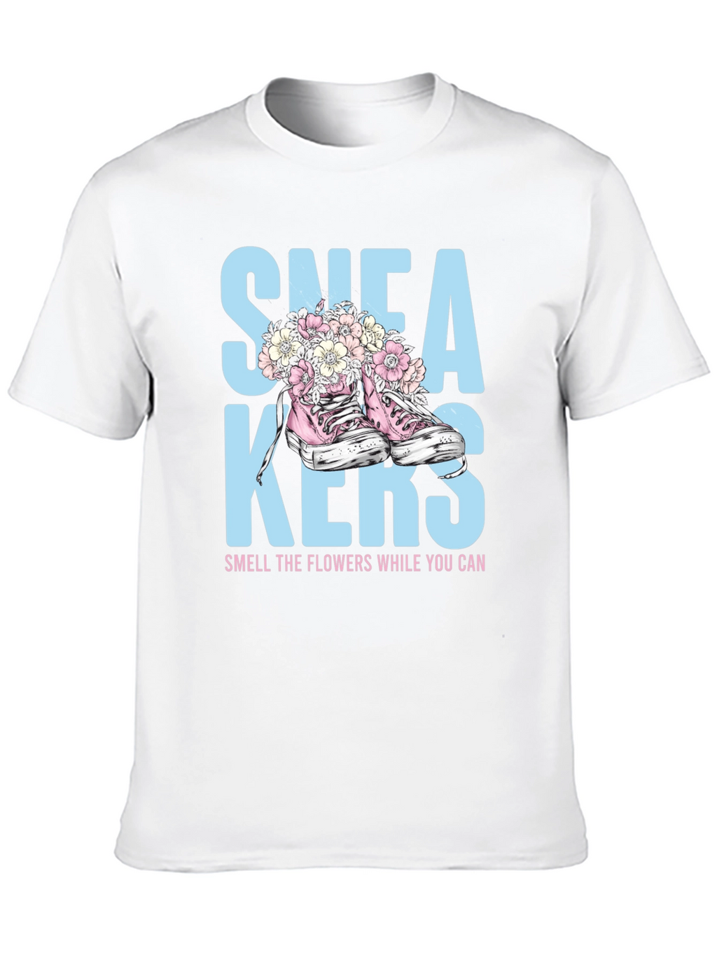 Sneakers and Flowers Graphic Tee
