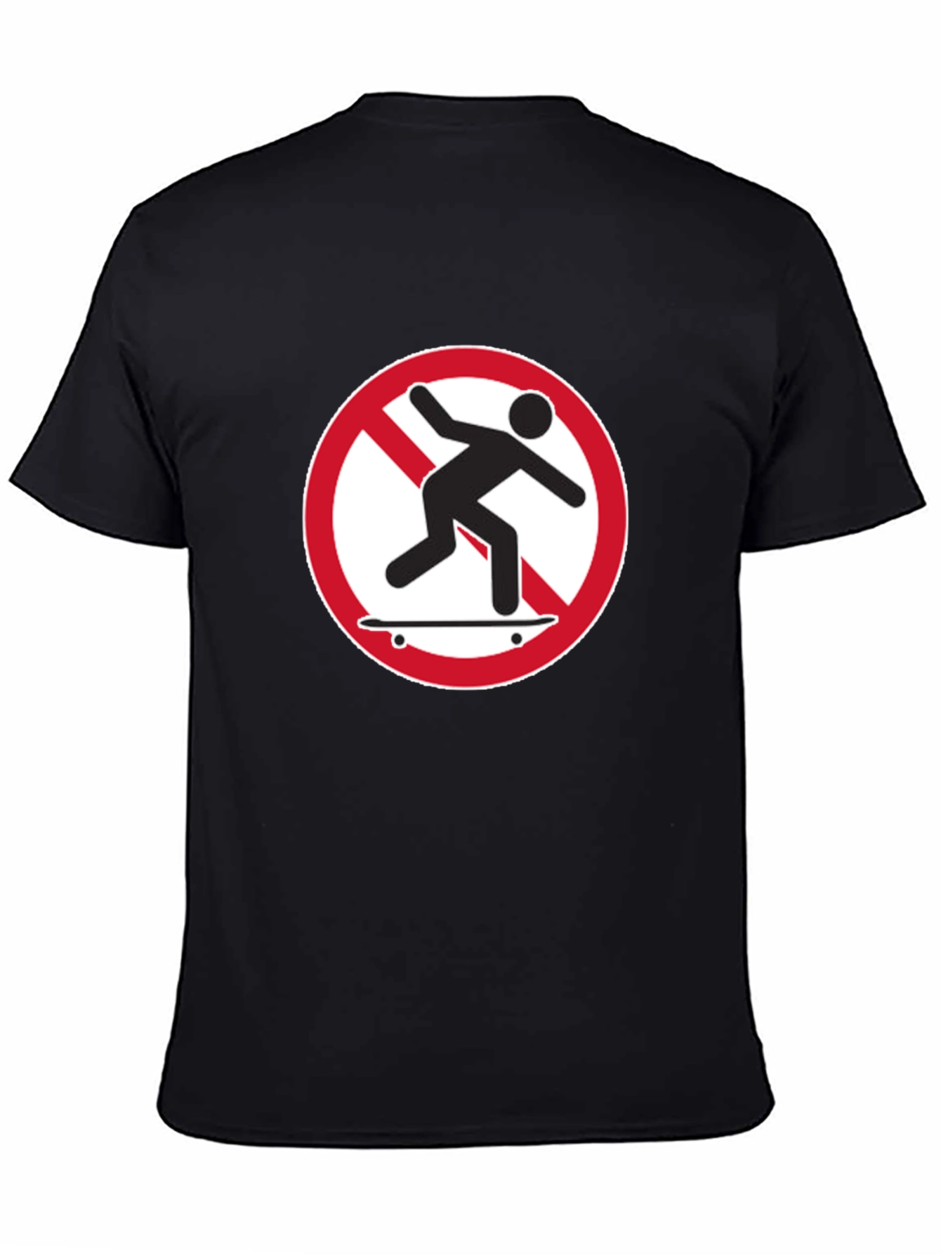 No Skateboarding T-Shirt - Black Graphic Tee