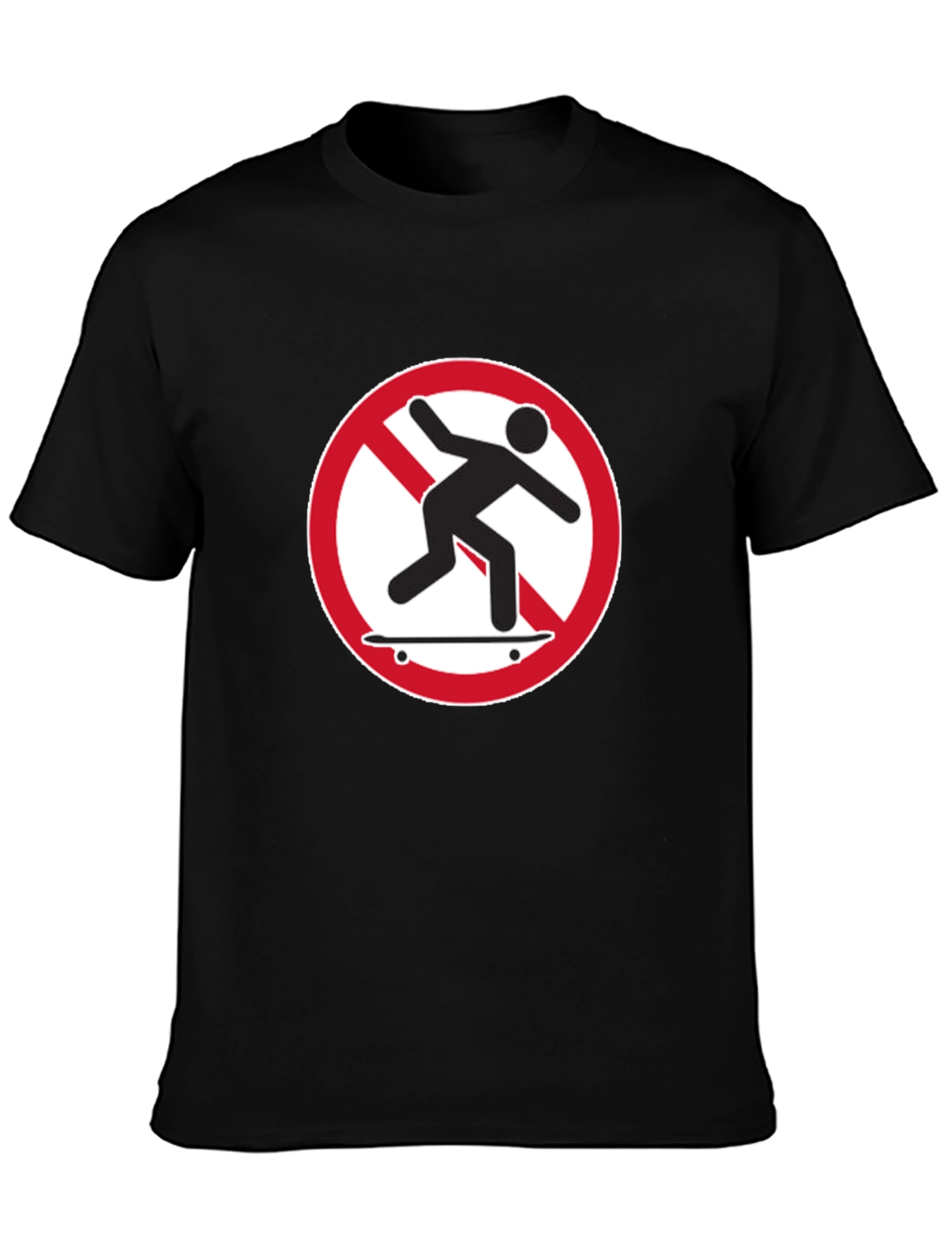 No Skateboarding T-Shirt - Black Graphic Tee