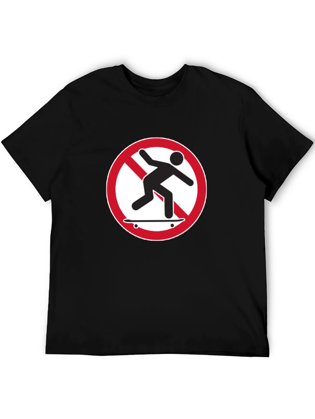 No Skateboarding T-Shirt - Black Graphic Tee