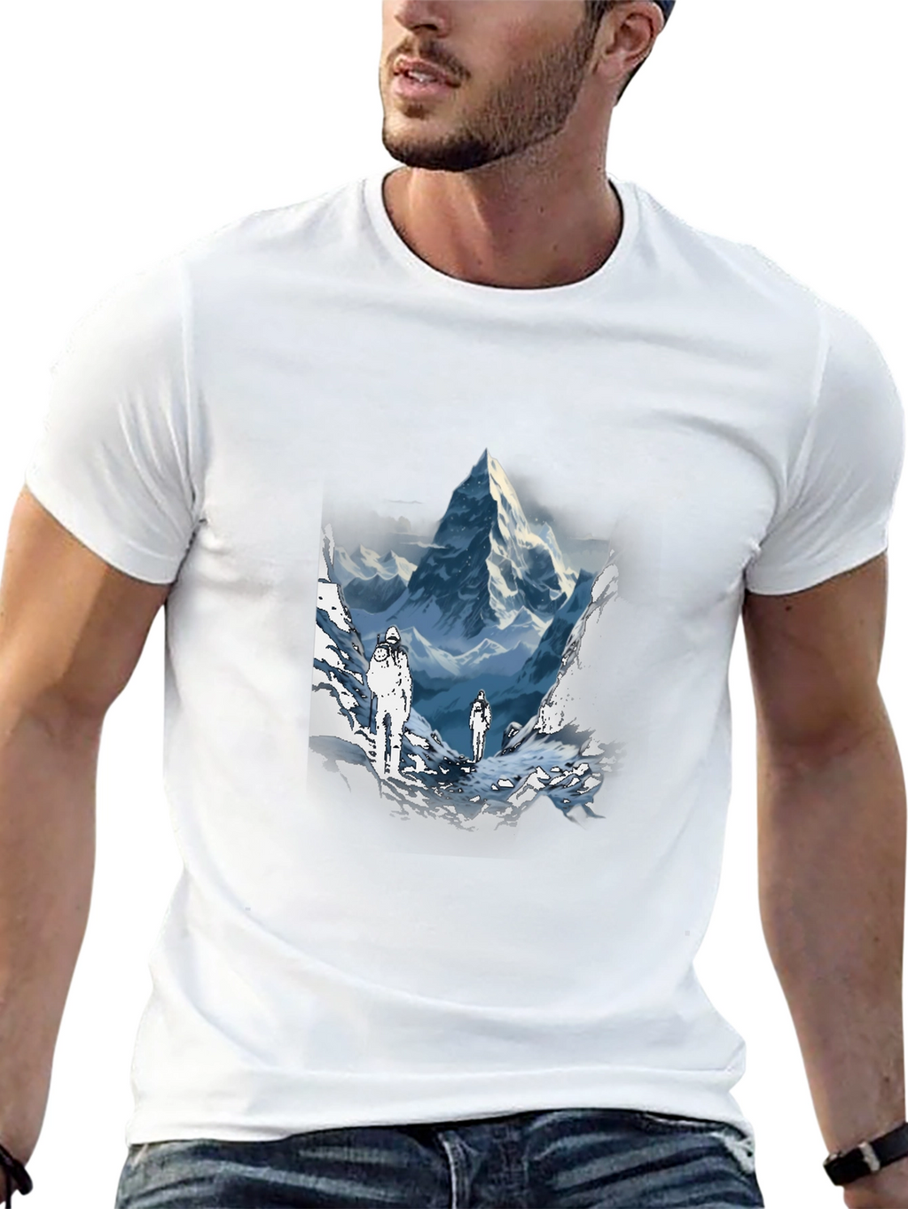 Mountain Climbers Graphic Tee - Black