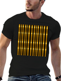 Bold Striped T-Shirt - Black and Gold Design