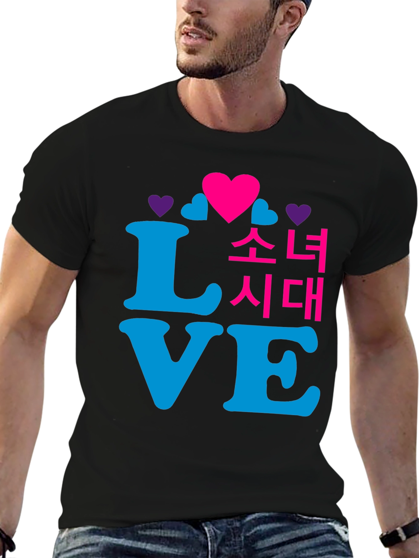 Love Korean Drama Black T-Shirt