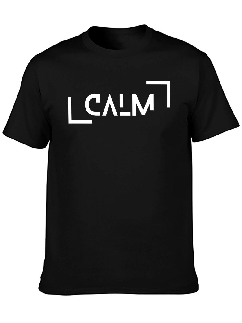 Calm Graphic Tee - Black Cotton Blend Relaxed Fit