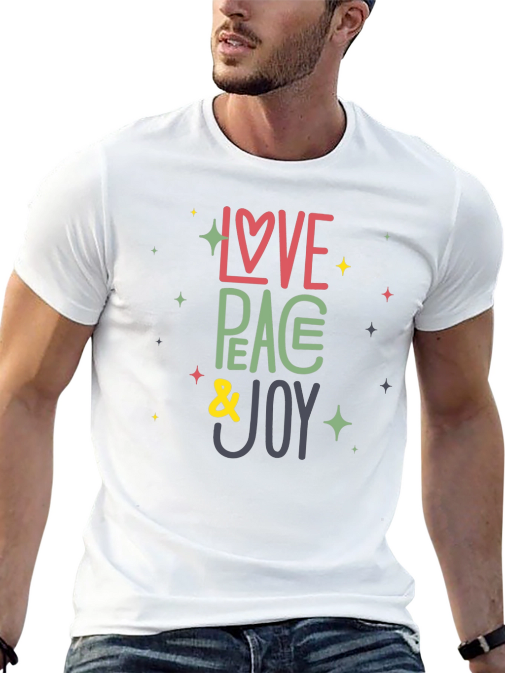 Love Peace Joy Graphic Tee - Stylish Comfort