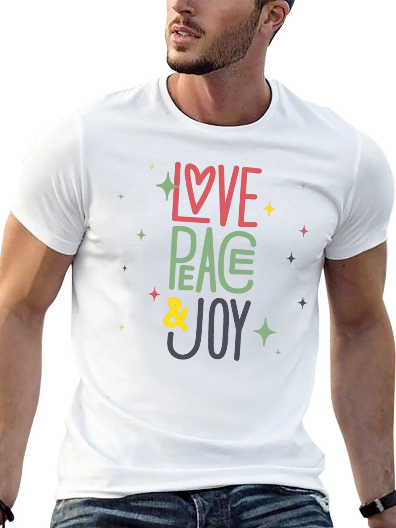 Love Peace Joy Graphic Tee - Stylish Comfort