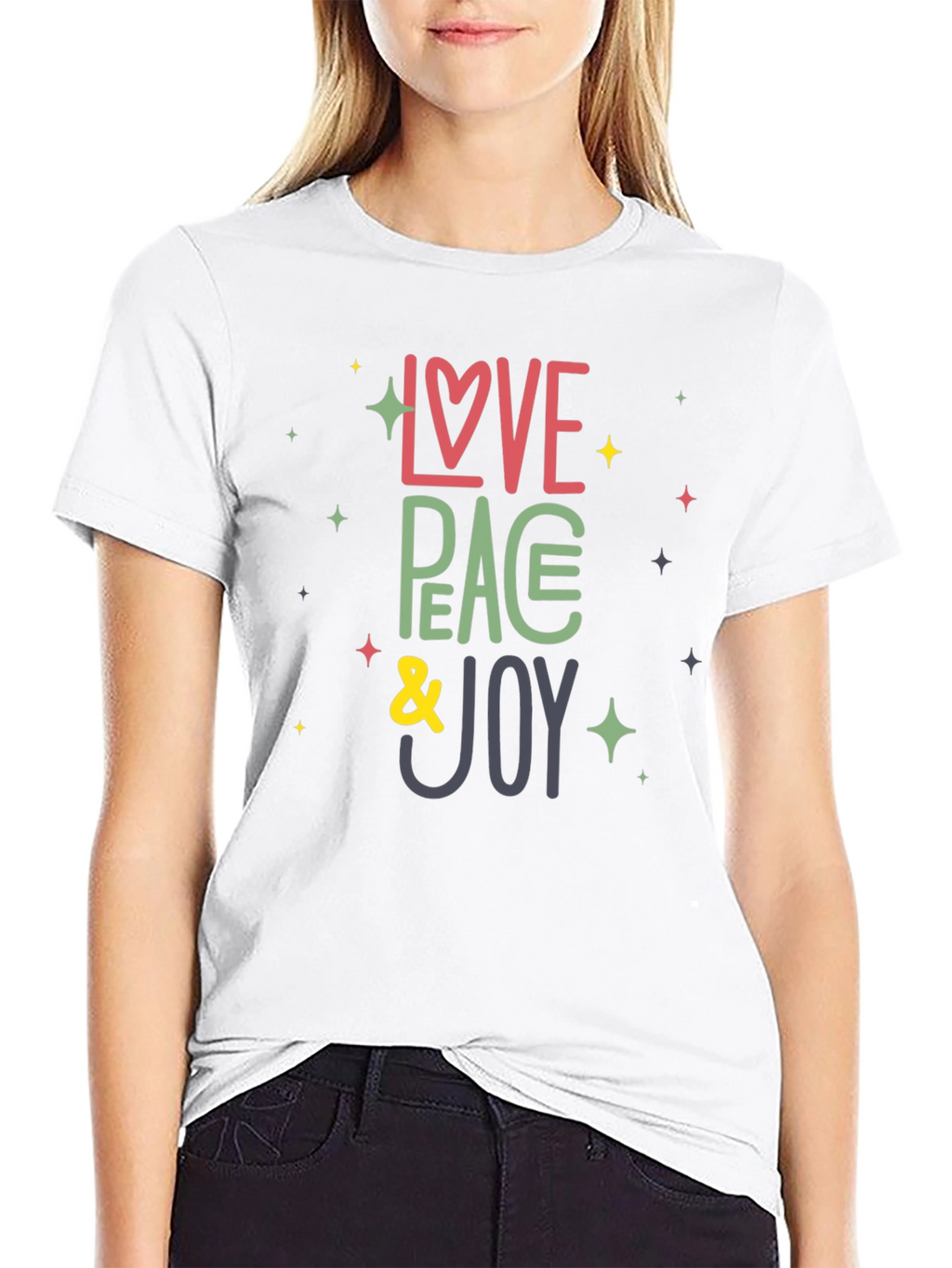 Love Peace Joy Graphic Tee - Stylish Comfort