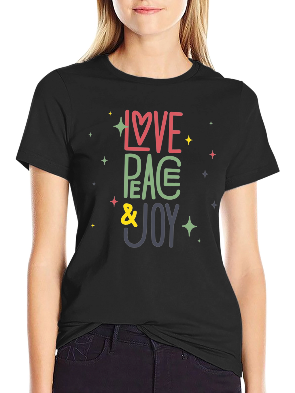 Love Peace Joy Graphic Tee - Stylish Comfort
