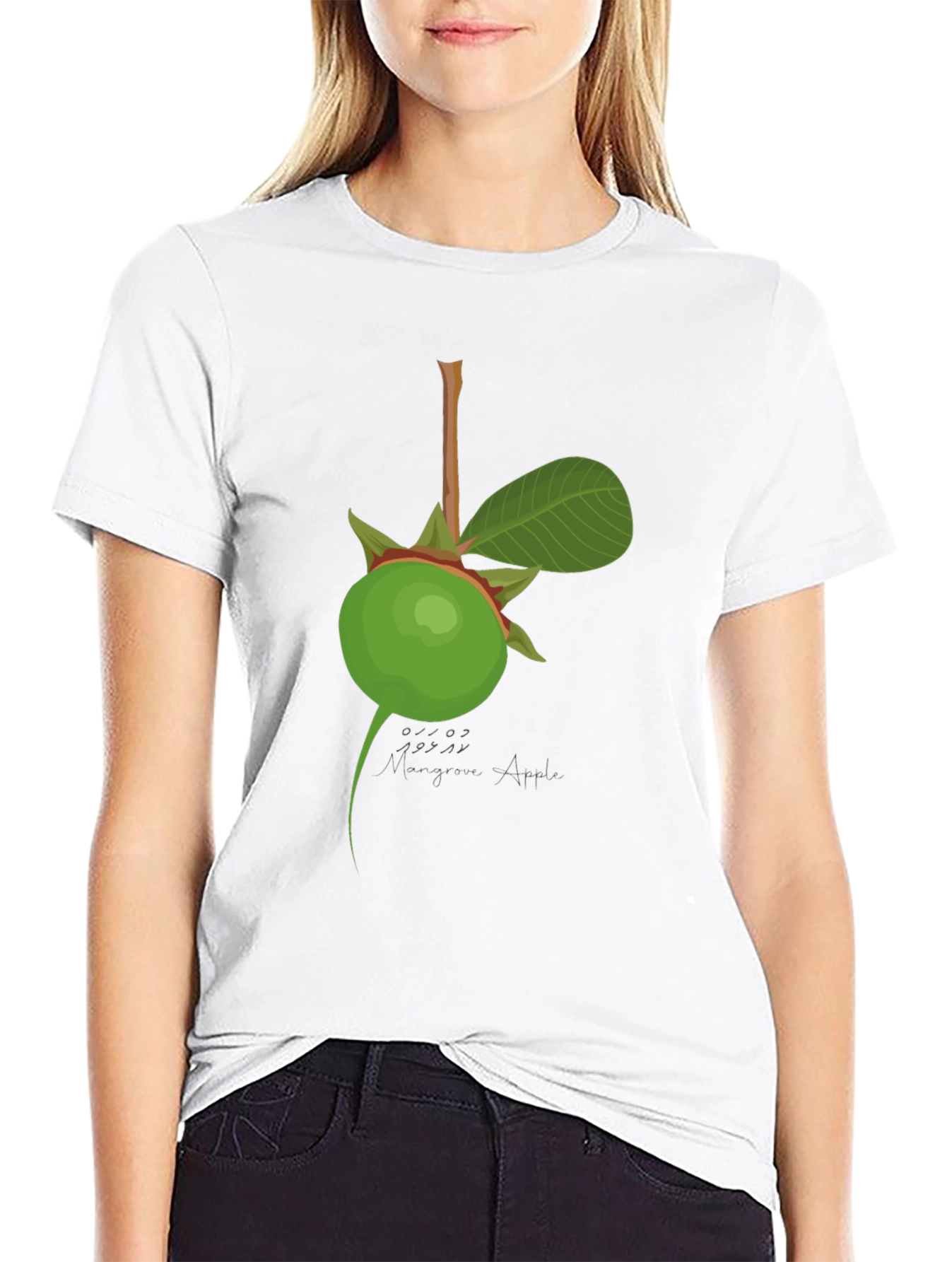 Margarine Apple Graphic Black T-Shirt