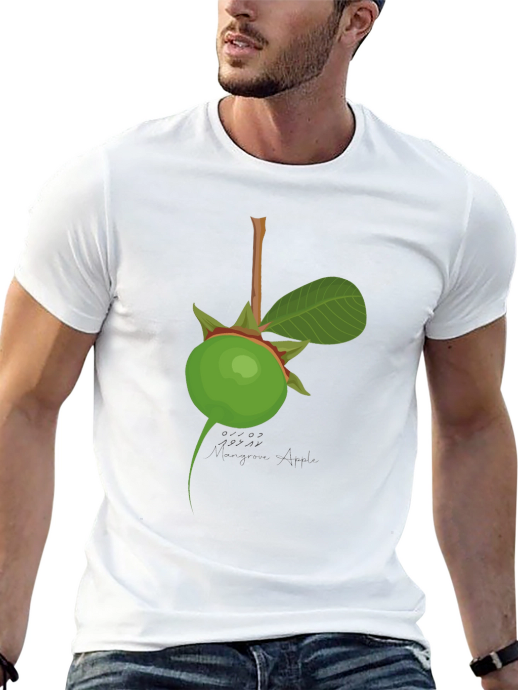 Margarine Apple Graphic Black T-Shirt