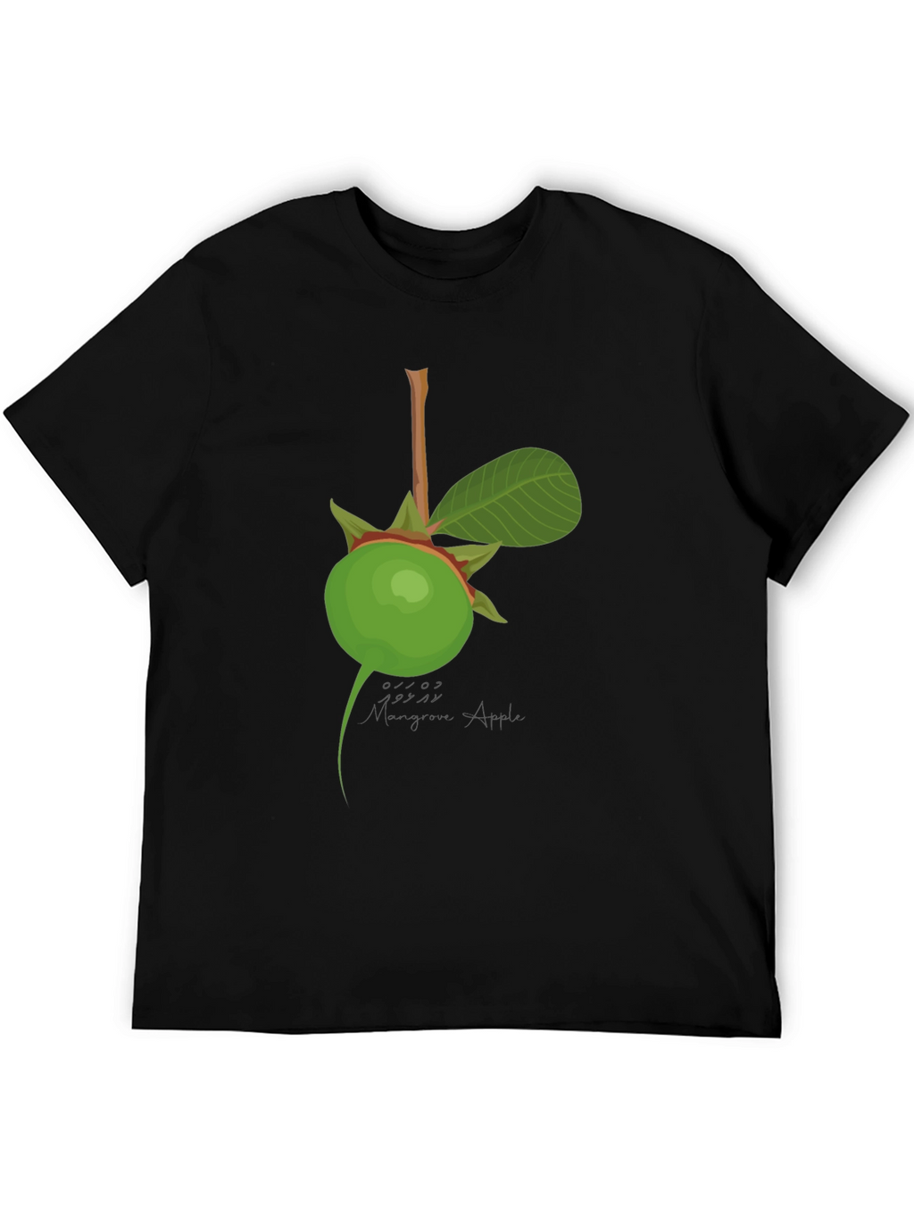 Margarine Apple Graphic Black T-Shirt