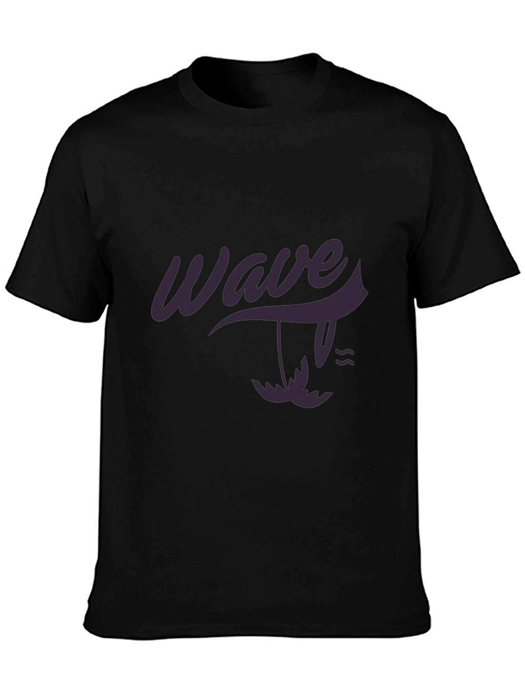 Wave Graphic Black T-Shirt