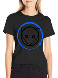 Abstract Cat Graphic Tee - Mens Black T-Shirt