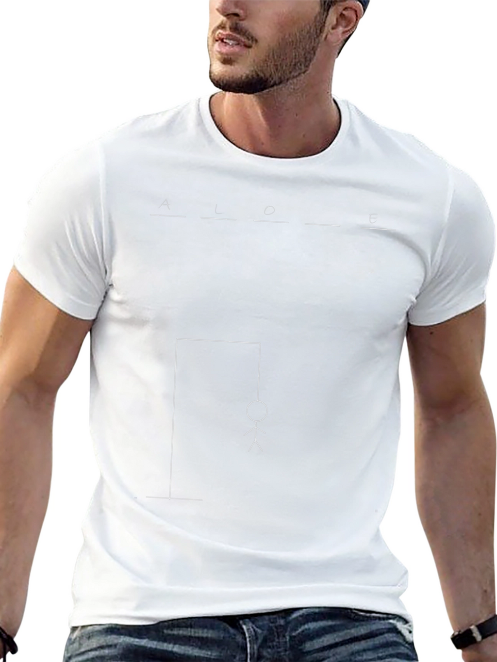 Alone T-Shirt - Dark Humor Stick Figure Tee