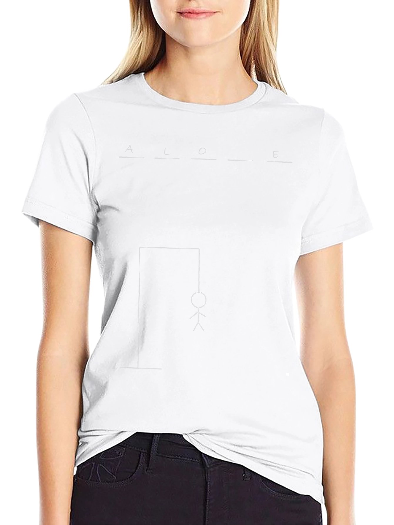 Alone T-Shirt - Dark Humor Stick Figure Tee