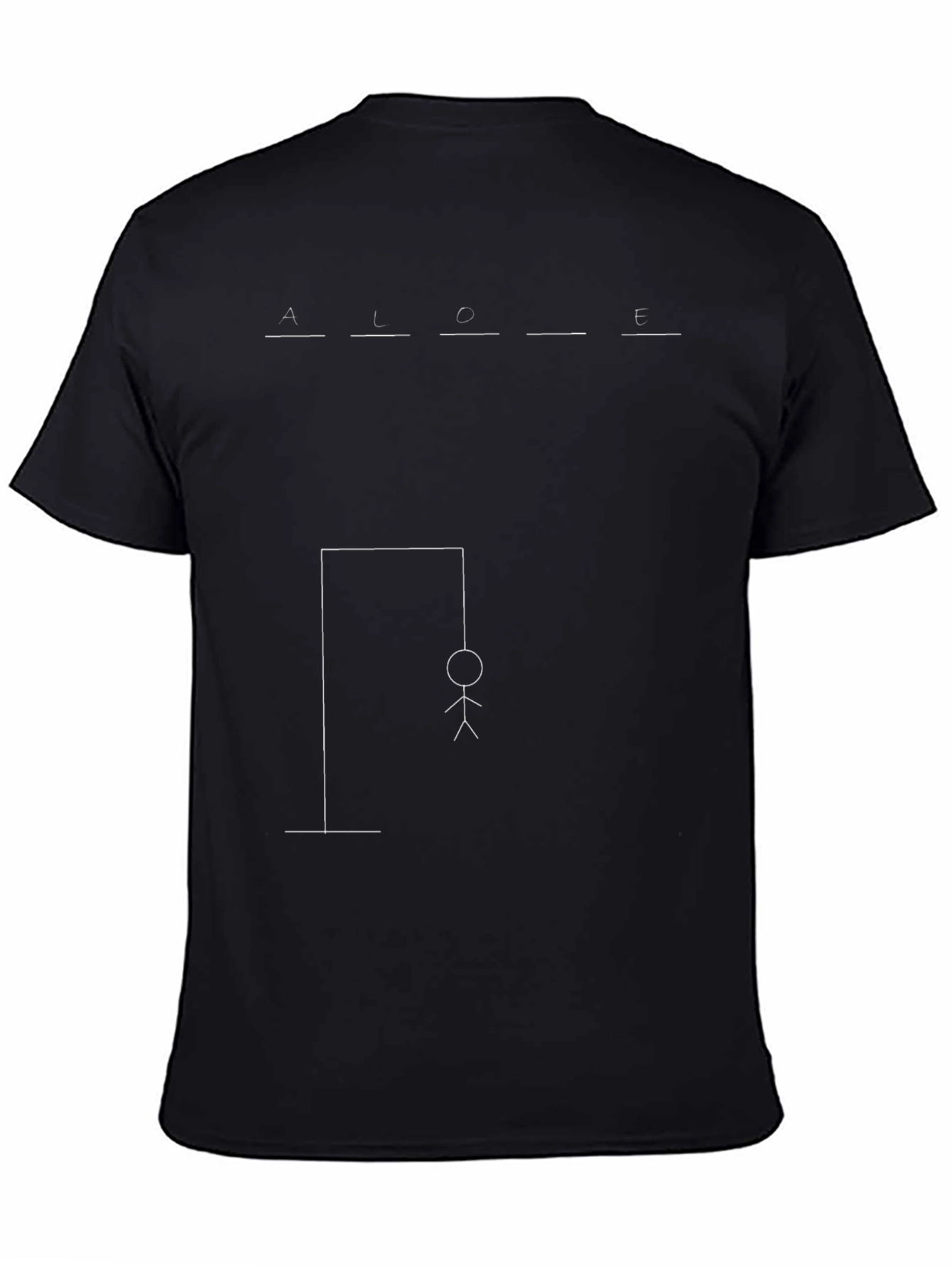 Alone T-Shirt - Dark Humor Stick Figure Tee