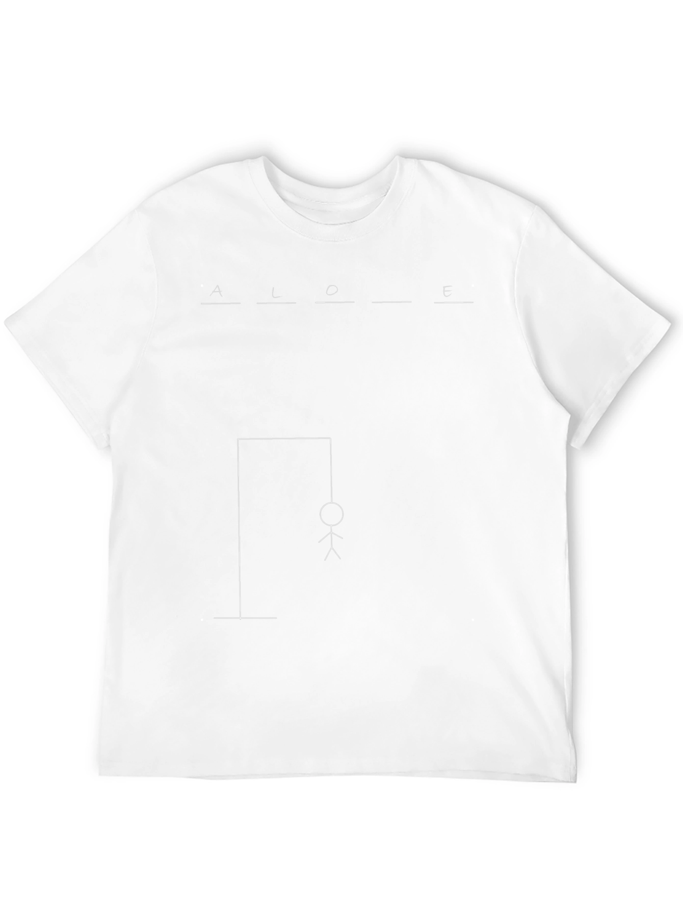 Alone T-Shirt - Dark Humor Stick Figure Tee