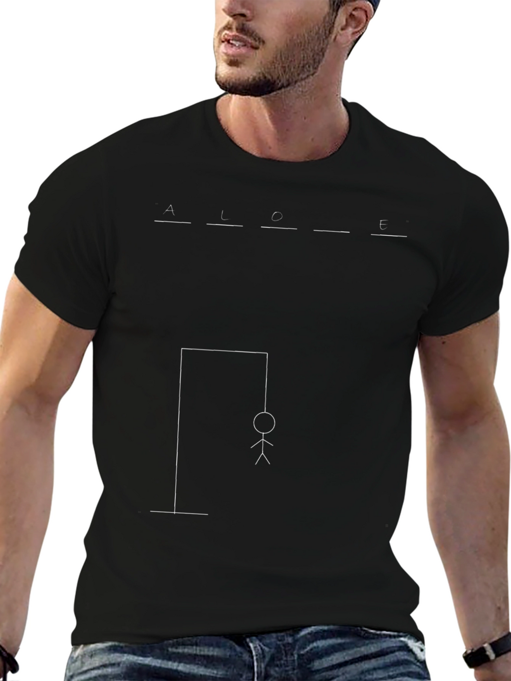 Alone T-Shirt - Dark Humor Stick Figure Tee