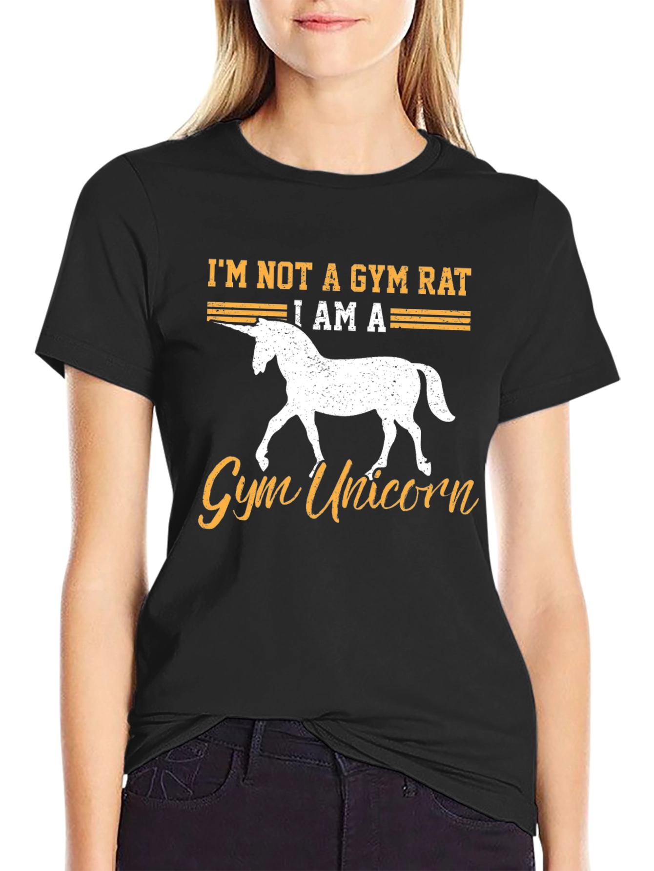 Gym Unicorn Graphic Tee - Workout Motivation