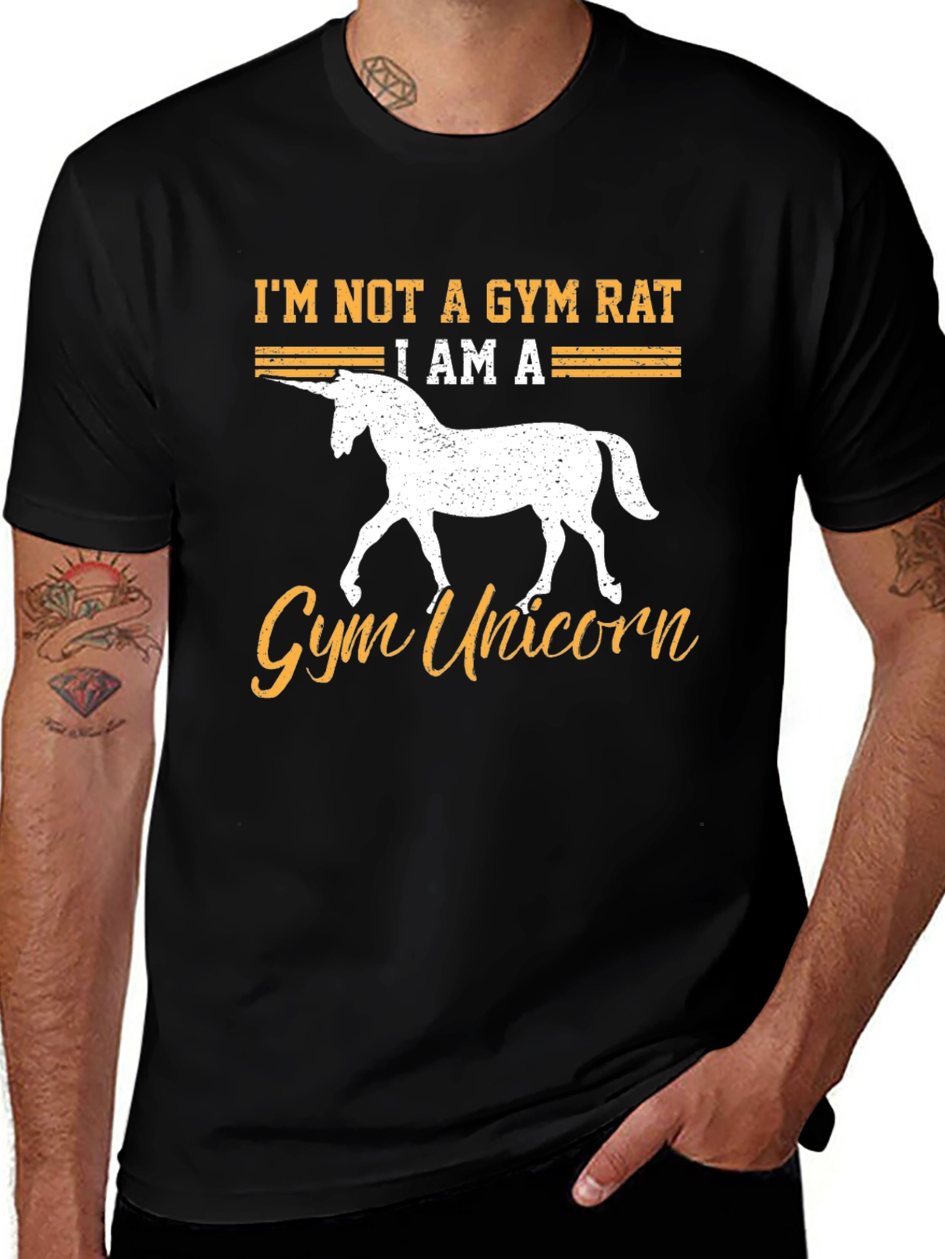 Gym Unicorn Graphic Tee - Workout Motivation