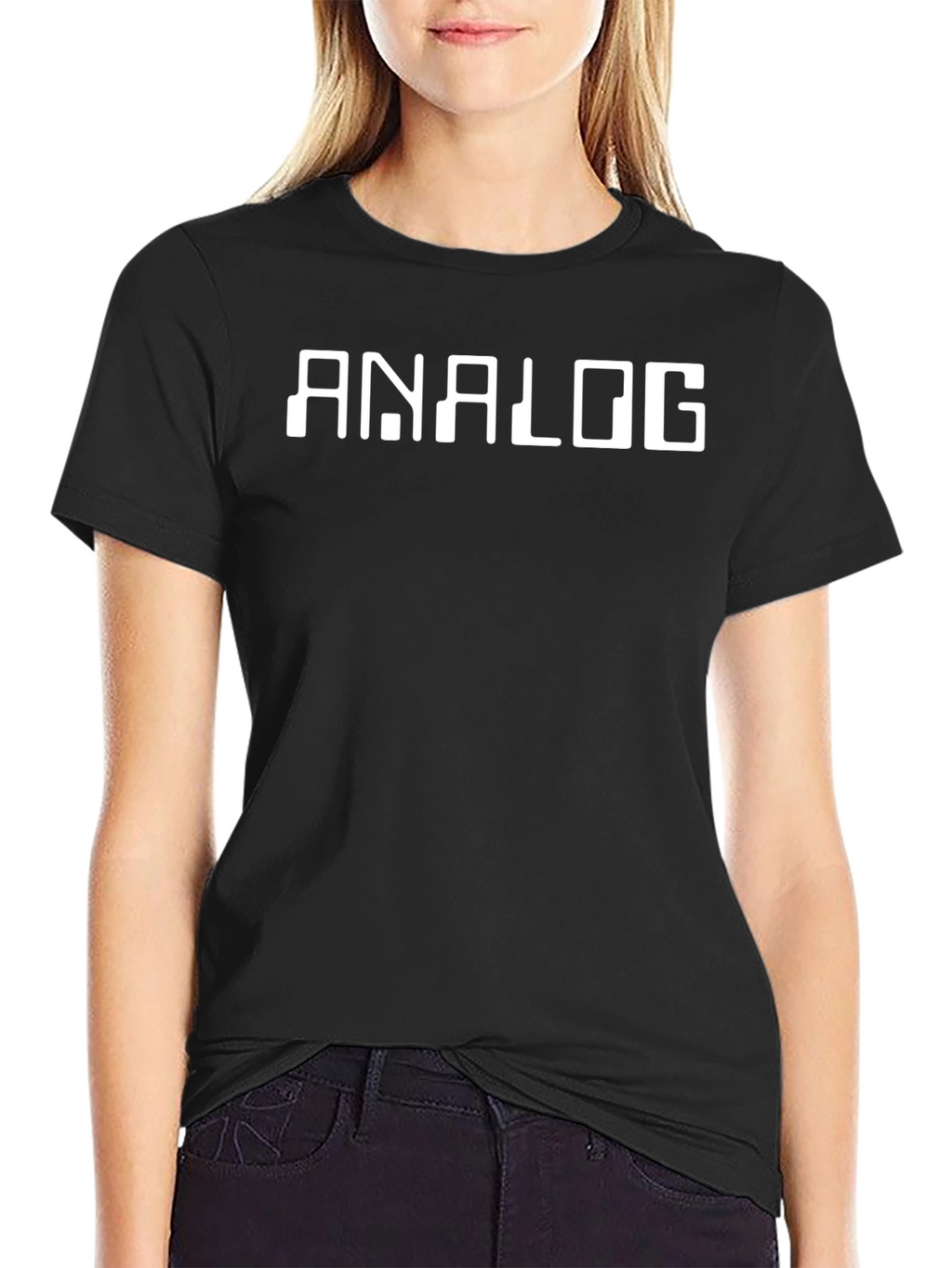 Analog Graphic Tee - Retro Style Black T-Shirt
