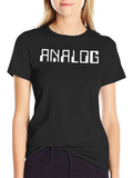 Analog Graphic Tee - Retro Style Black T-Shirt